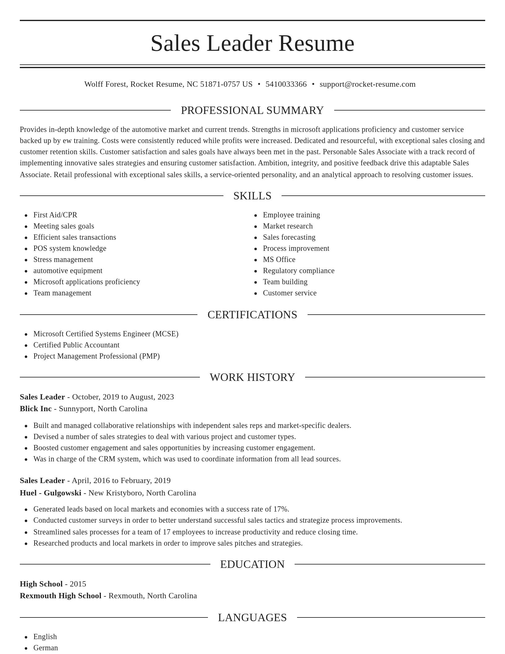 Elegant resume template