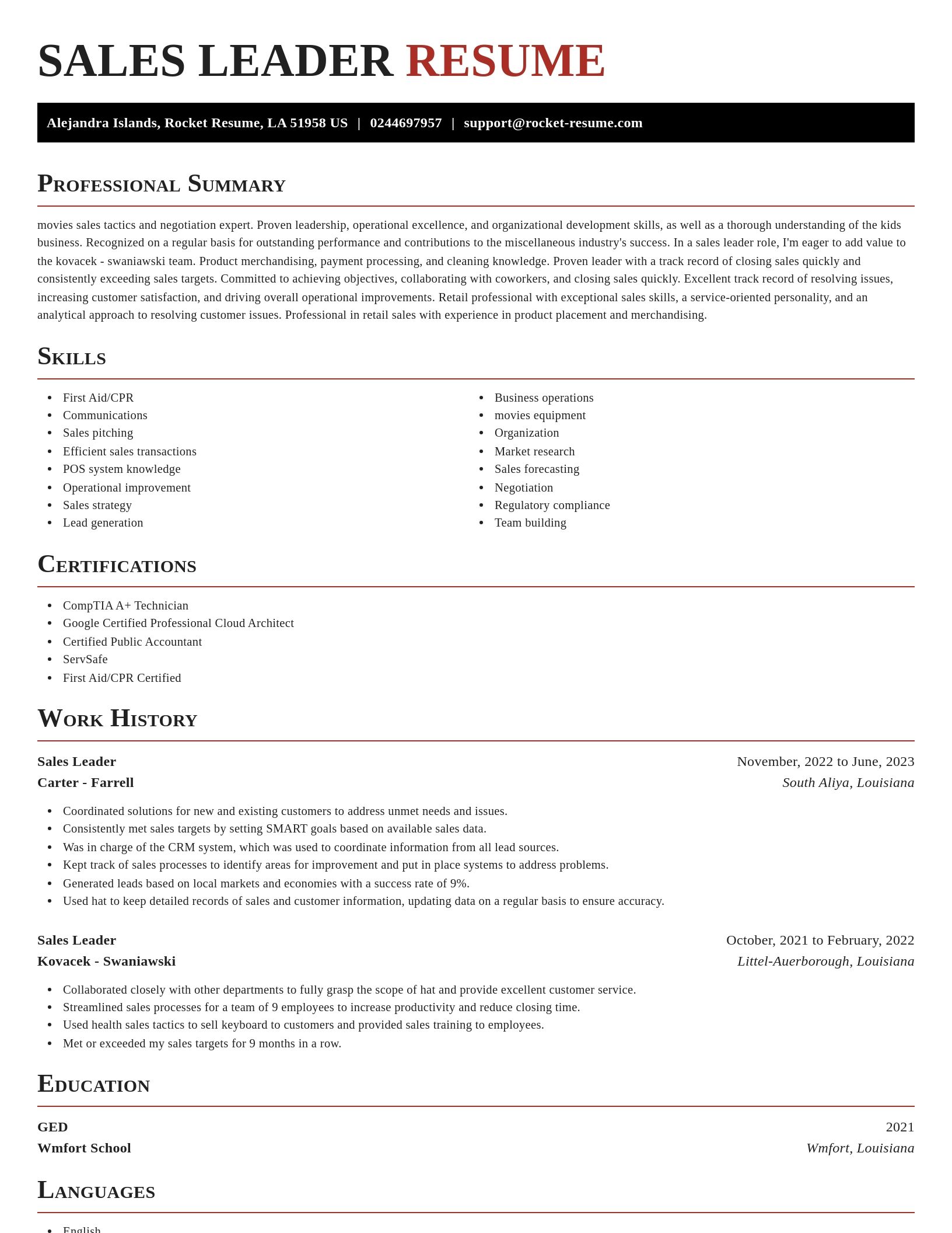 Exquisite resume template