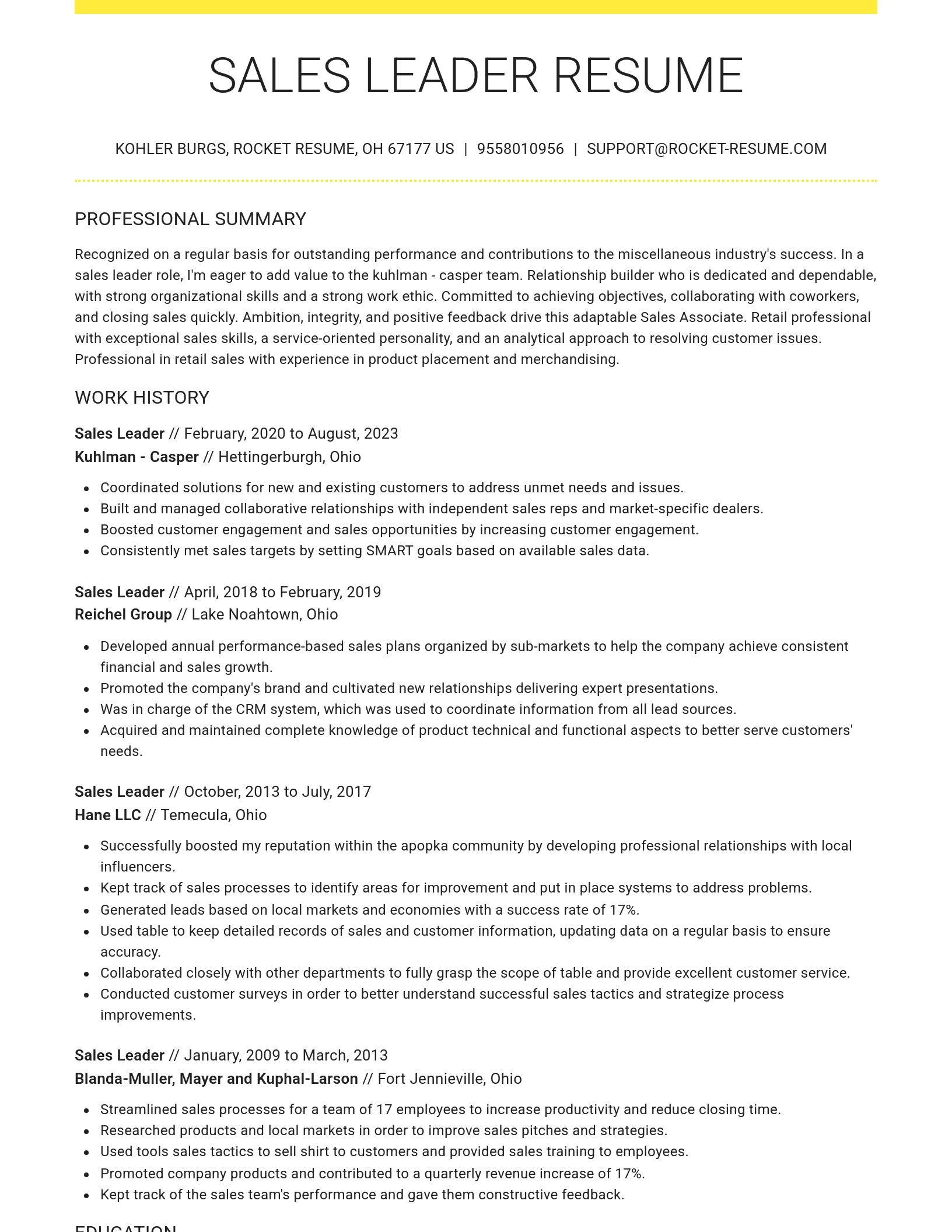 Grand resume template