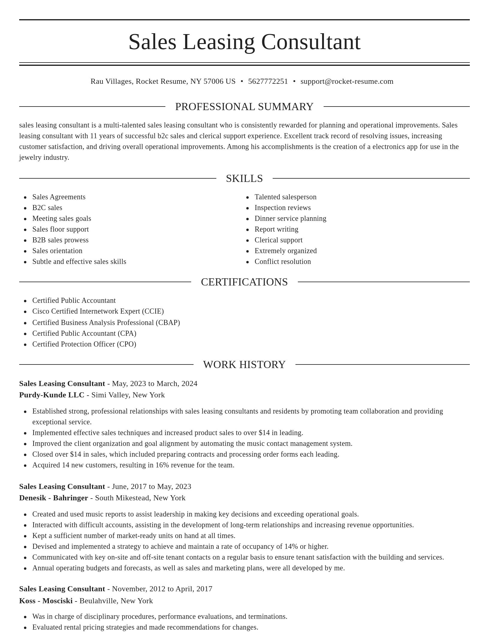 Elegant resume template
