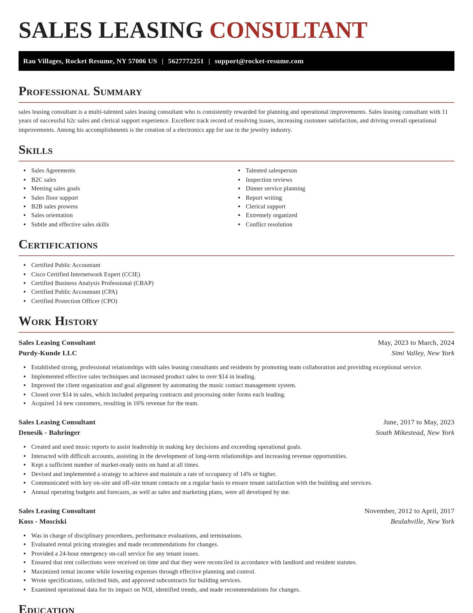 Exquisite resume template