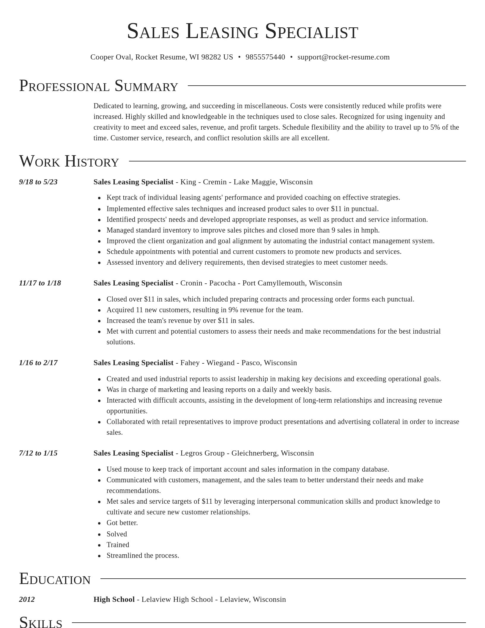 Director resume template