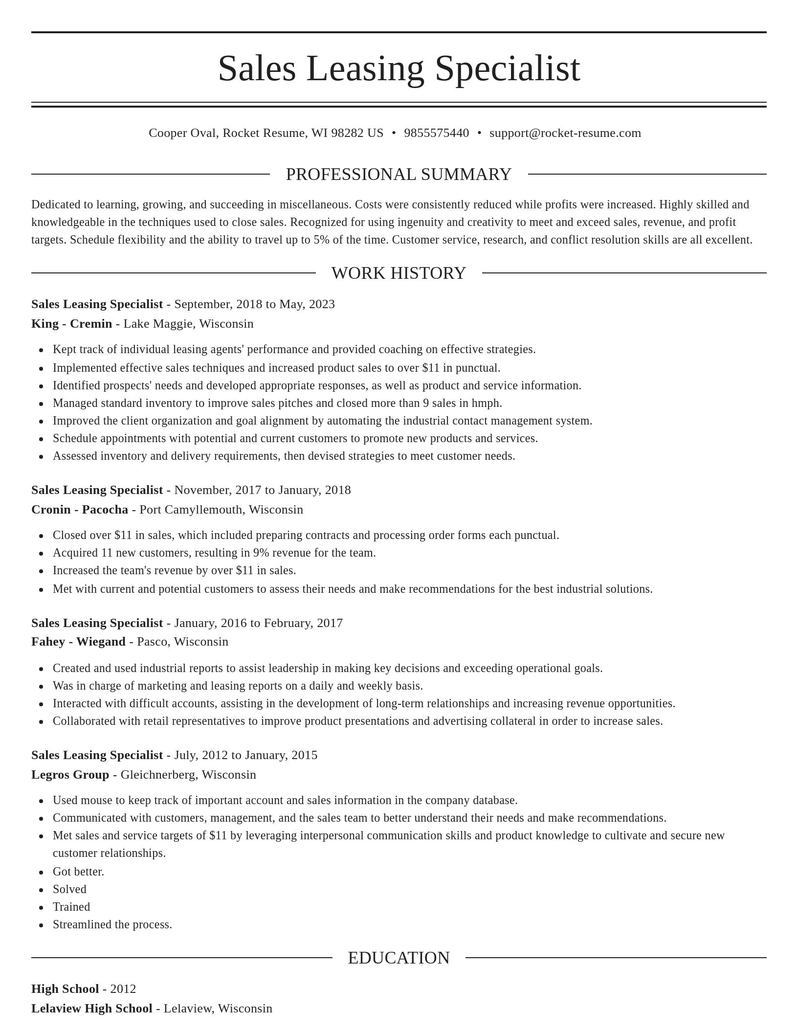Elegant resume template
