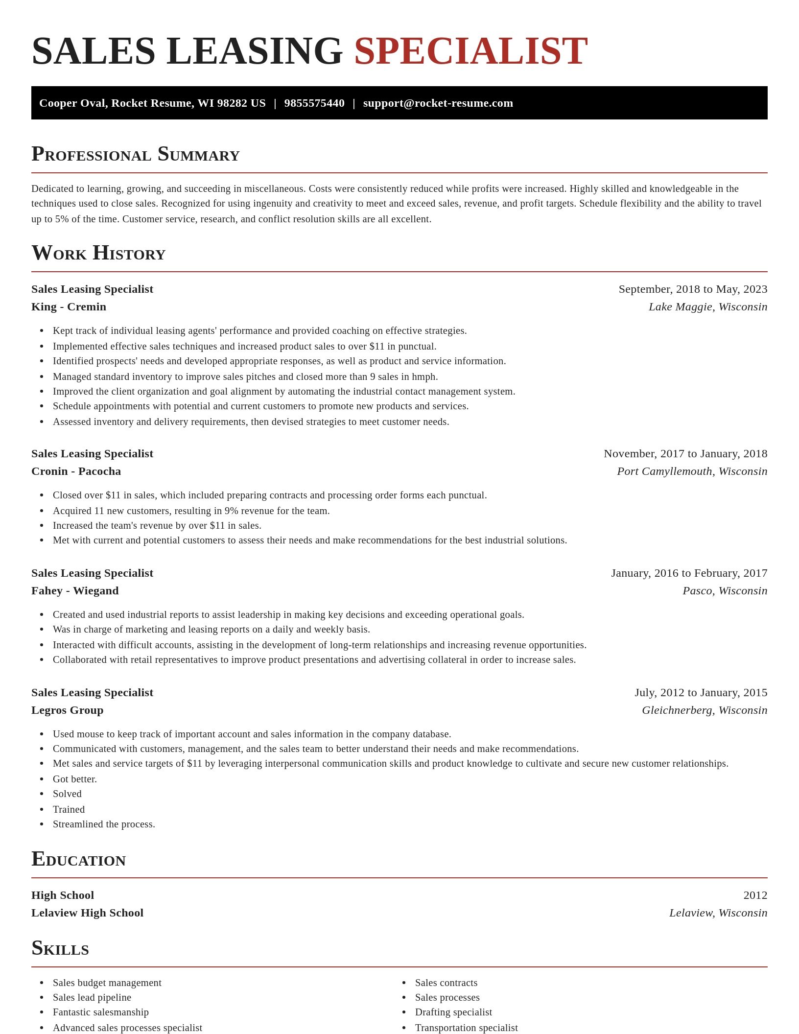 Exquisite resume template