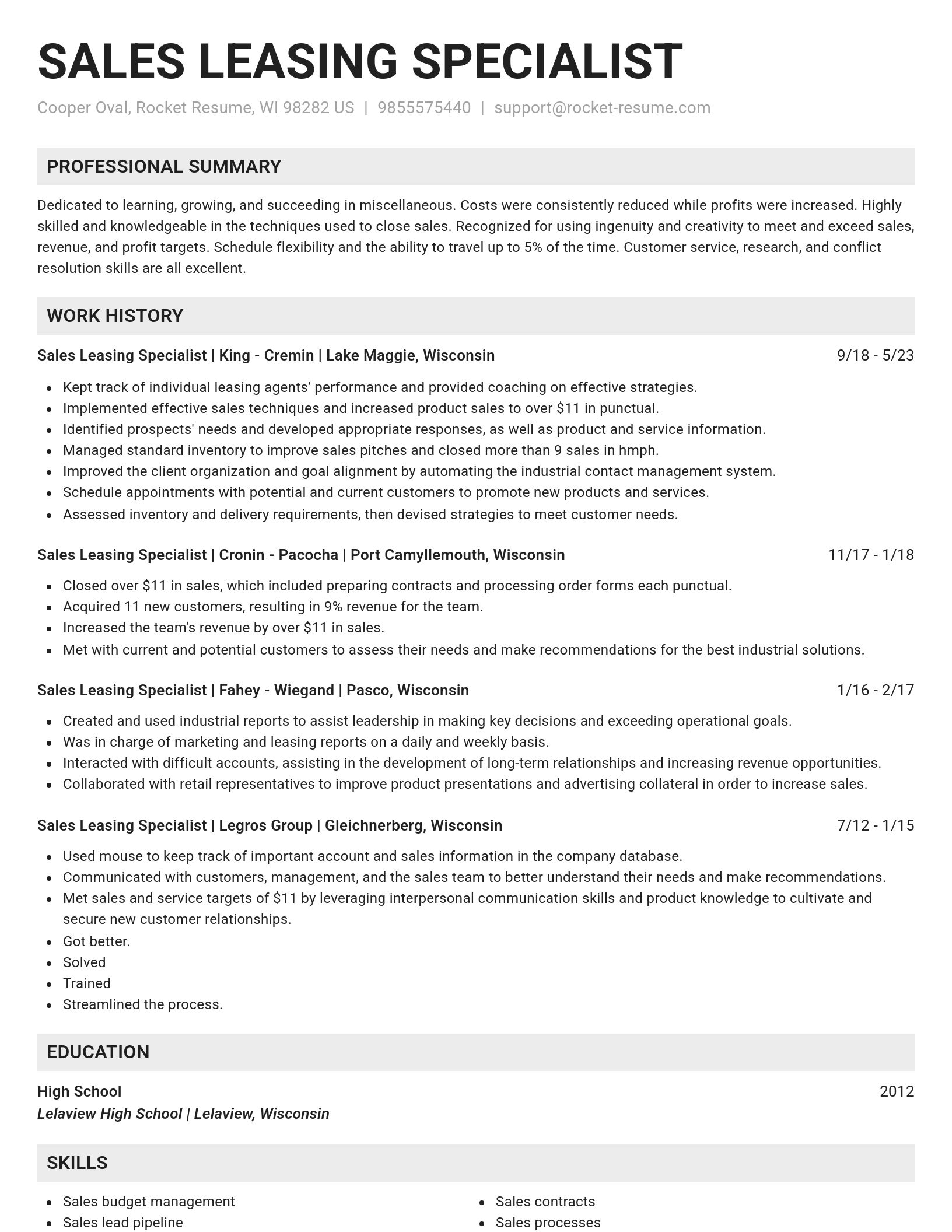 Genius resume template