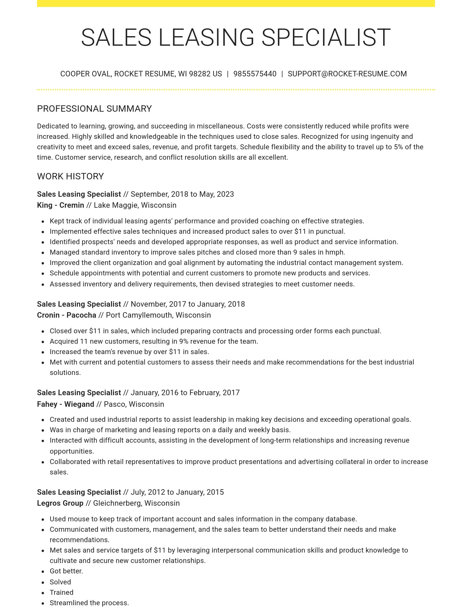 Grand resume template