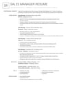 Sales Manager resume template