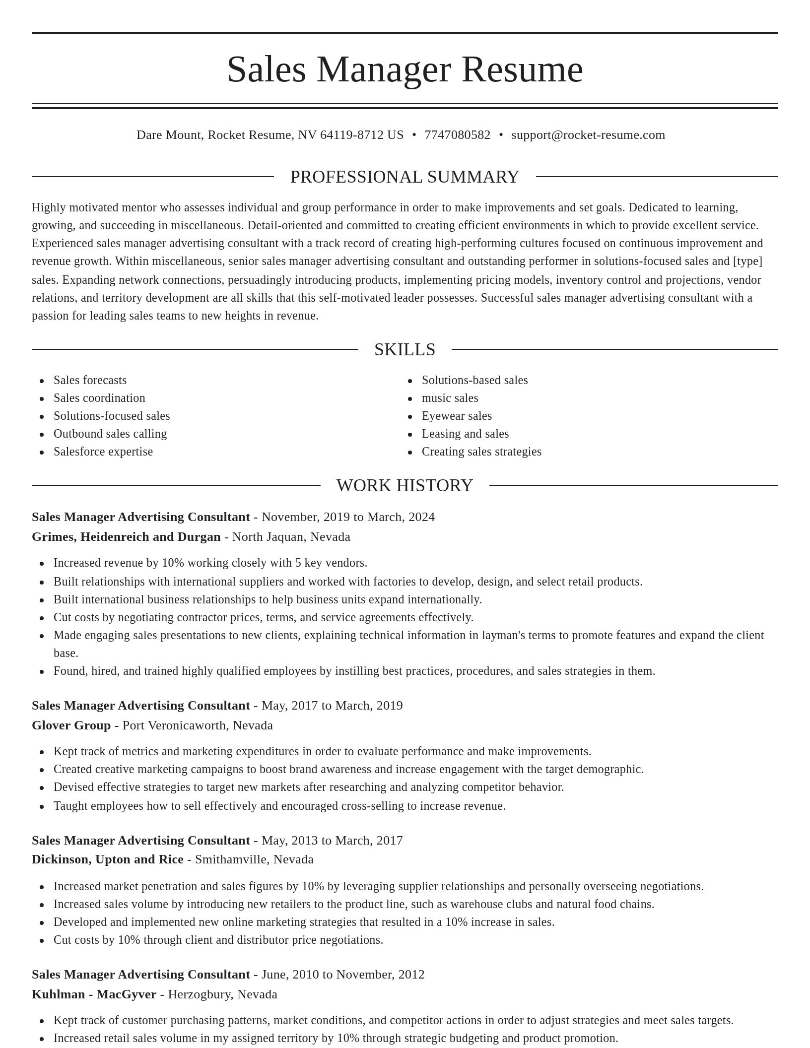 Elegant resume template