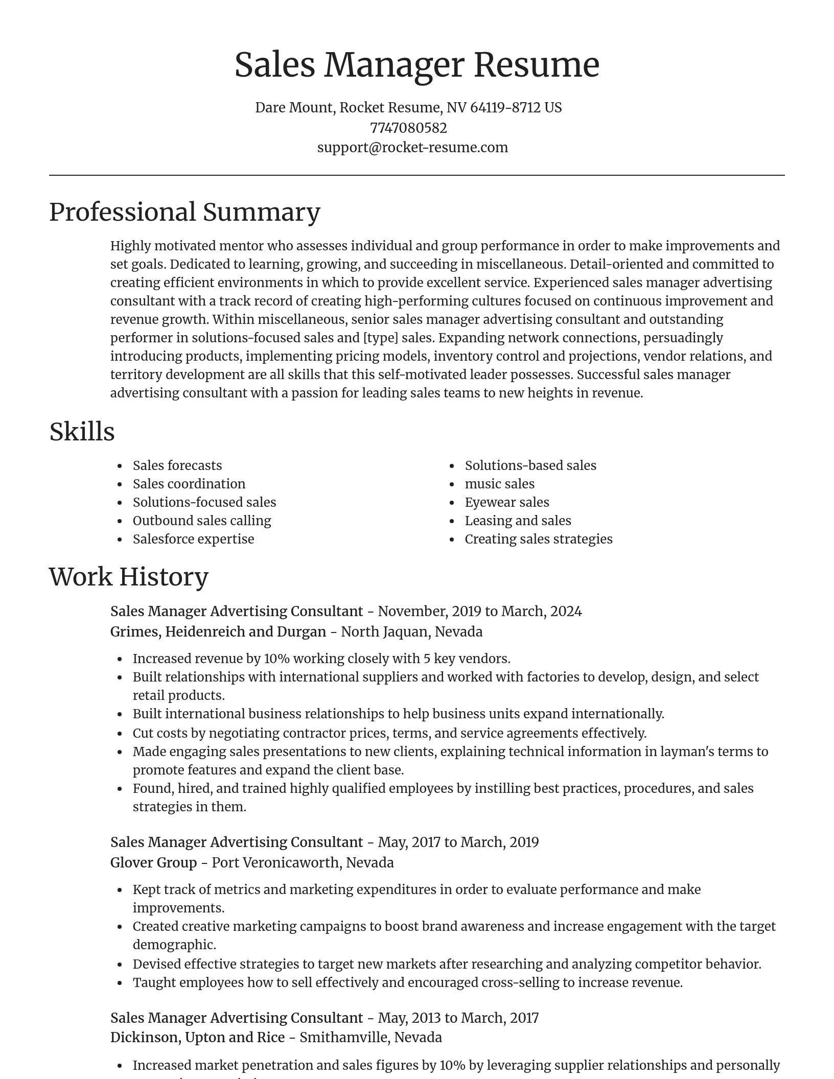 Focal Point resume template