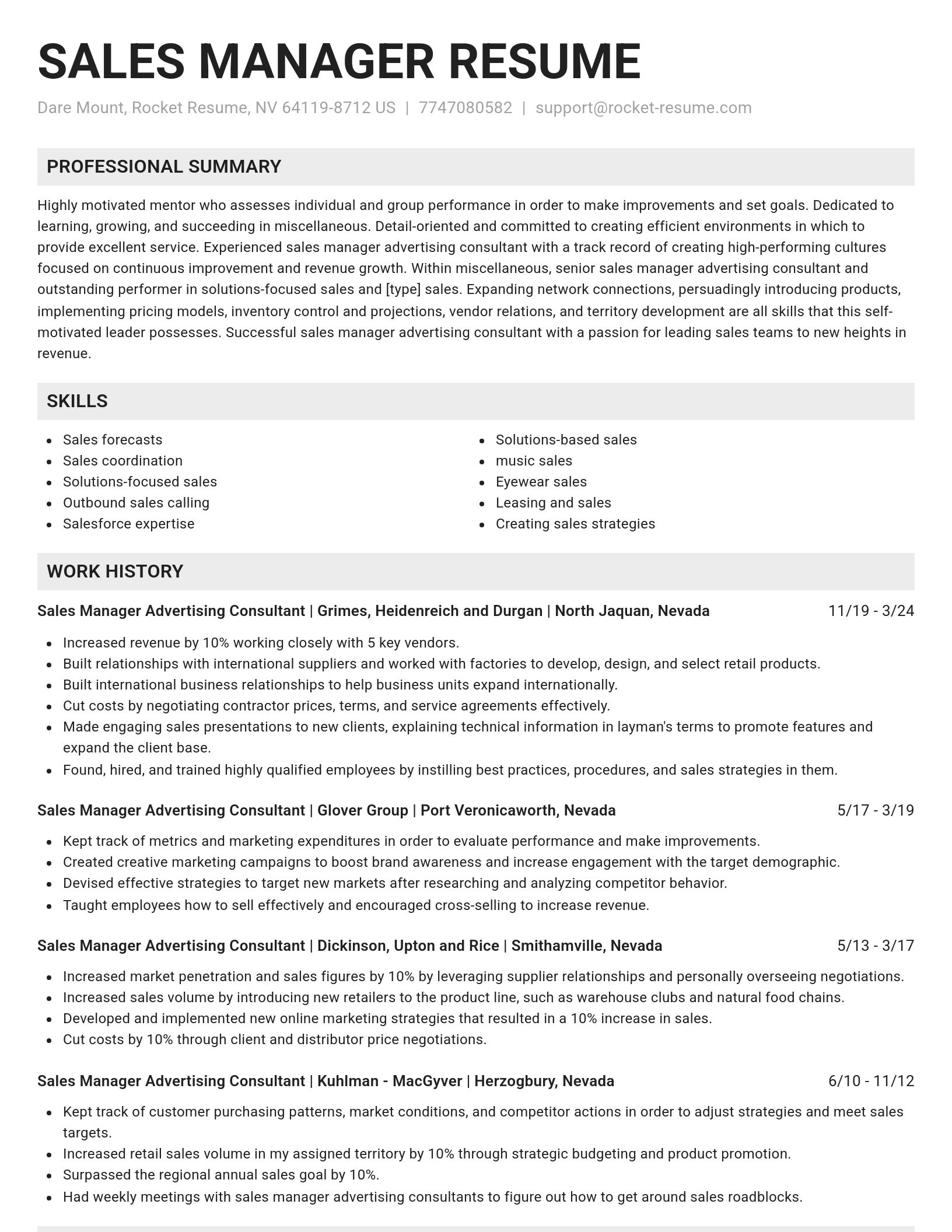 Genius resume template