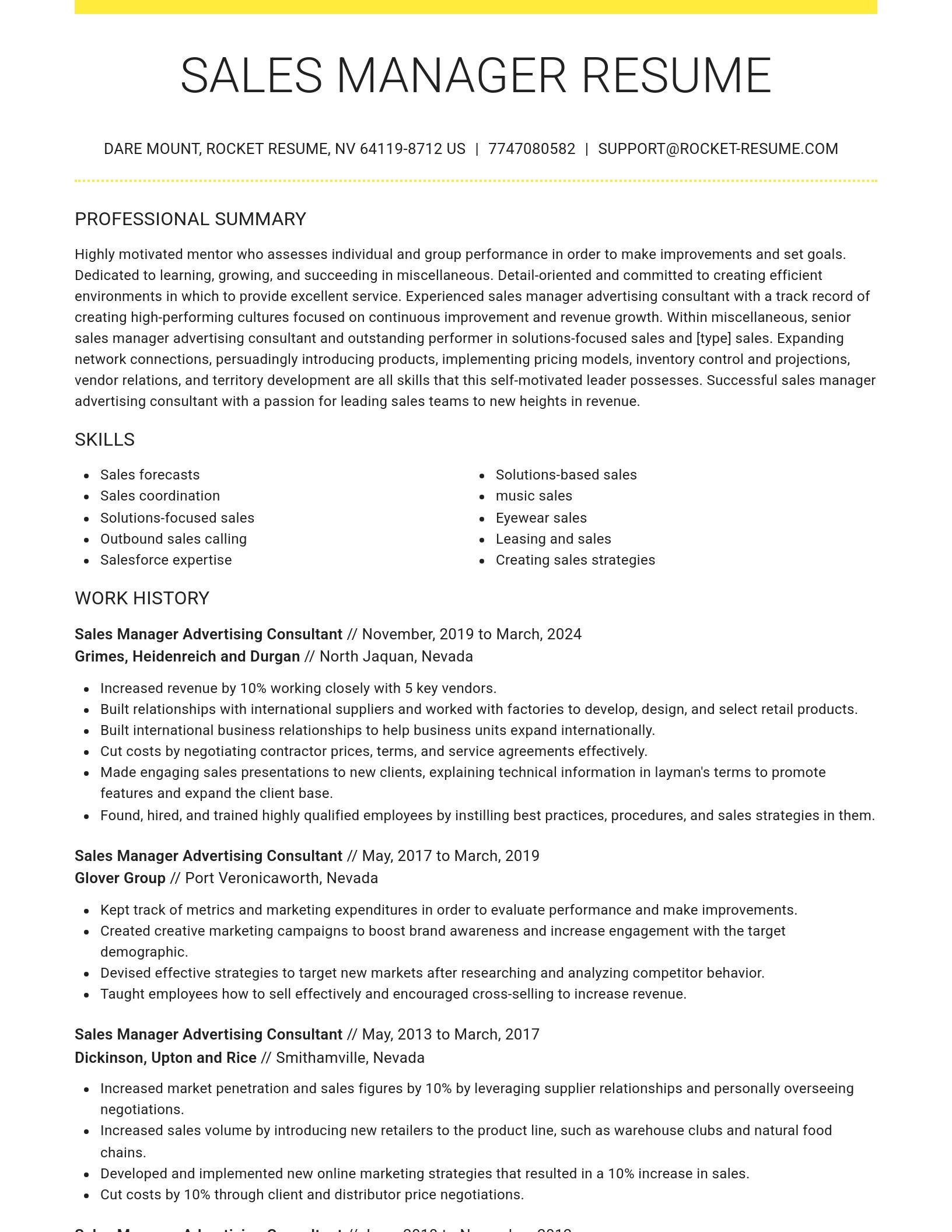 Grand resume template
