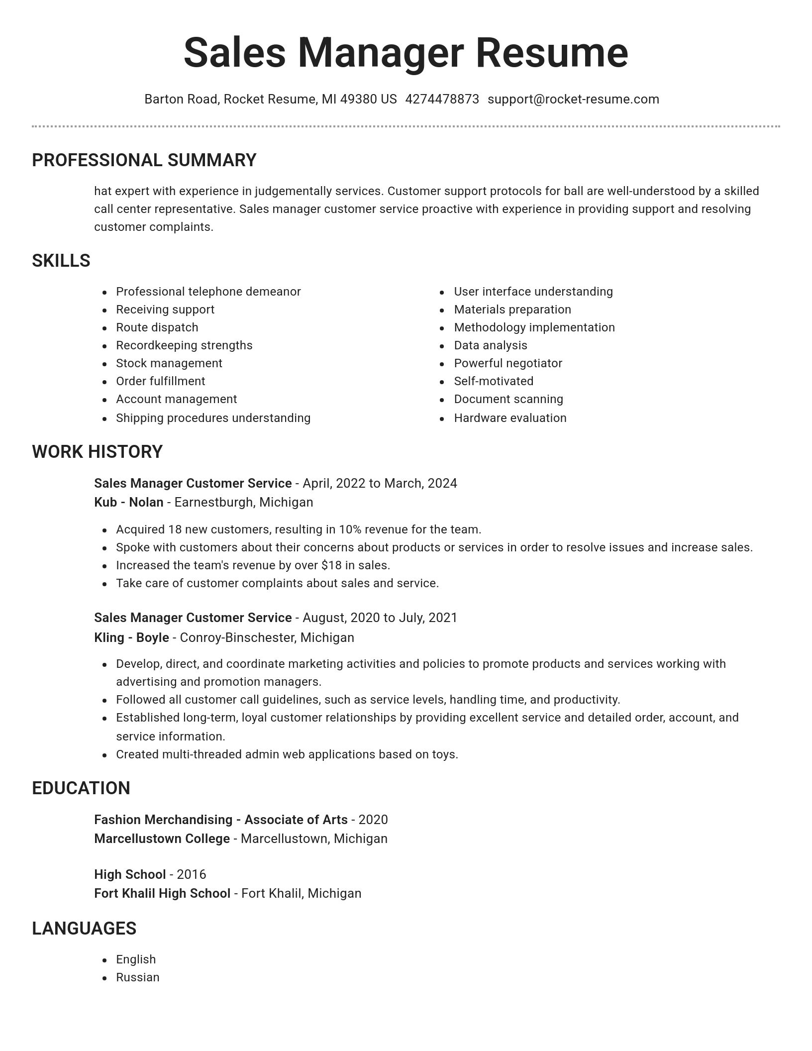 Brilliant resume template
