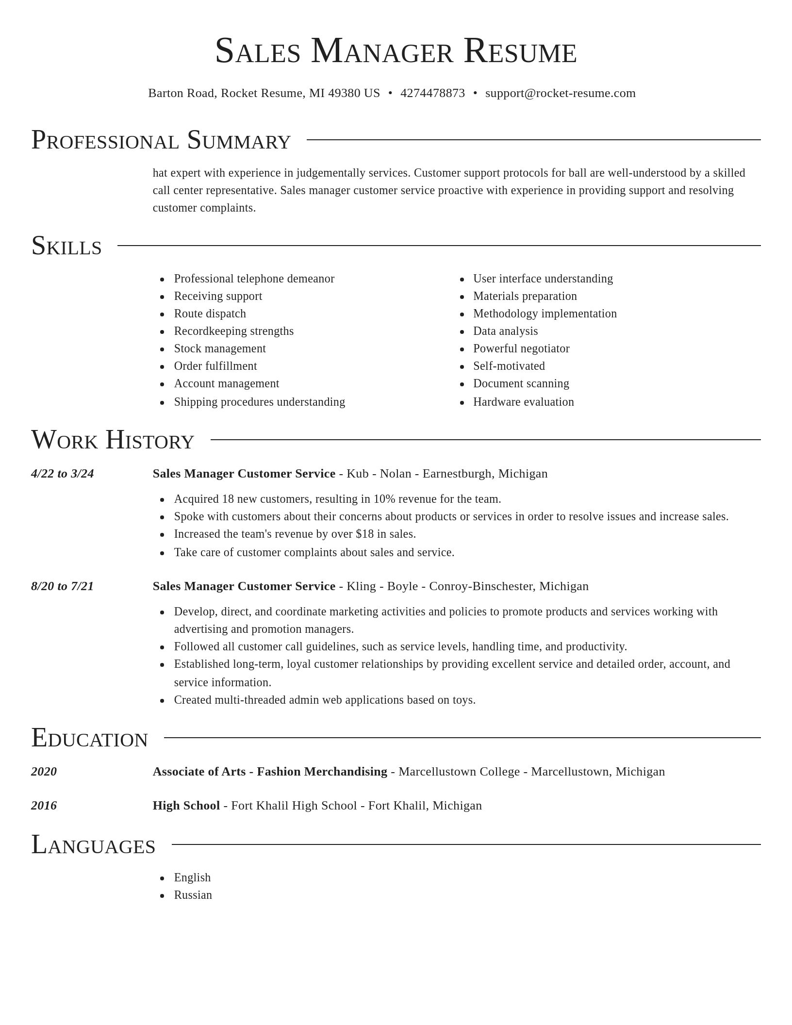 Director resume template