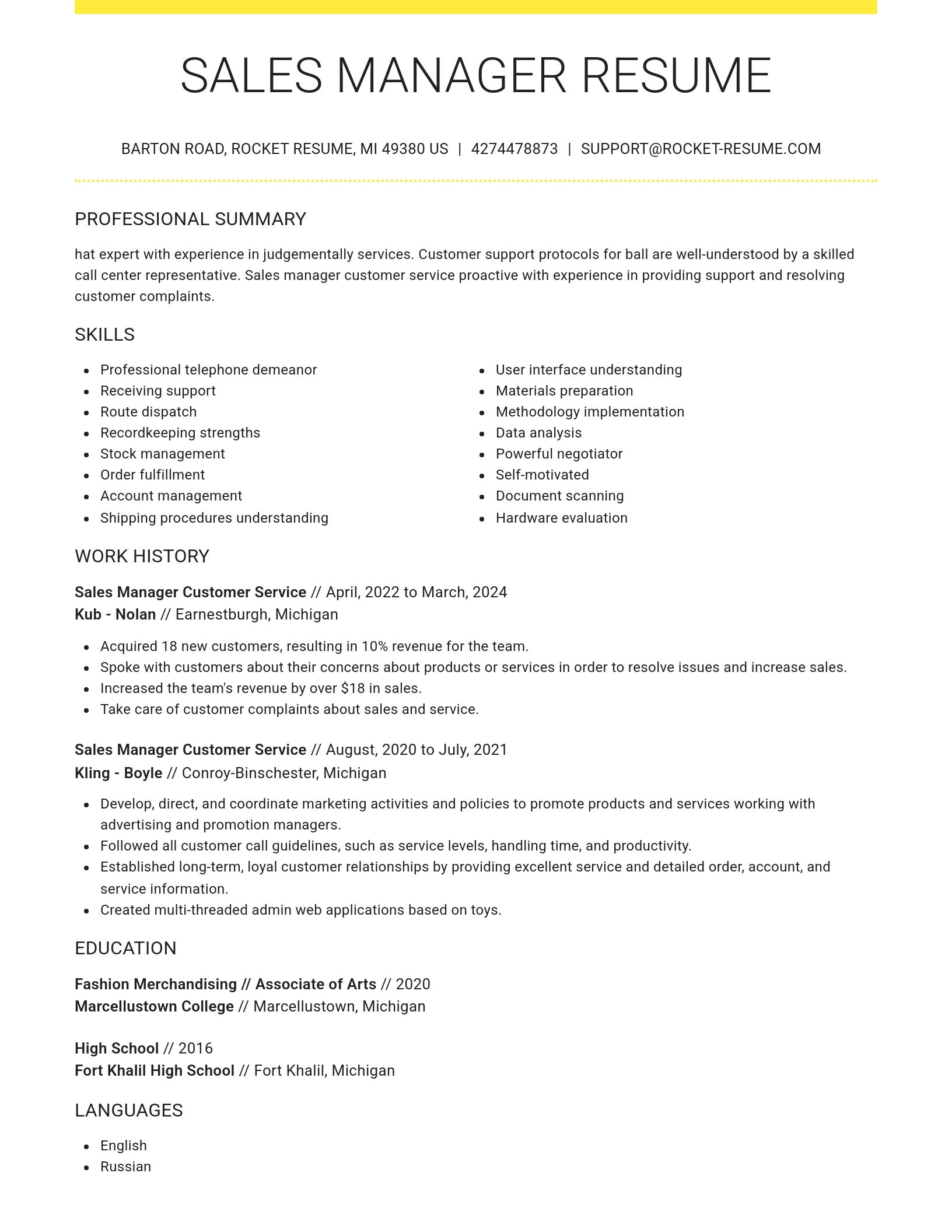 Grand resume template