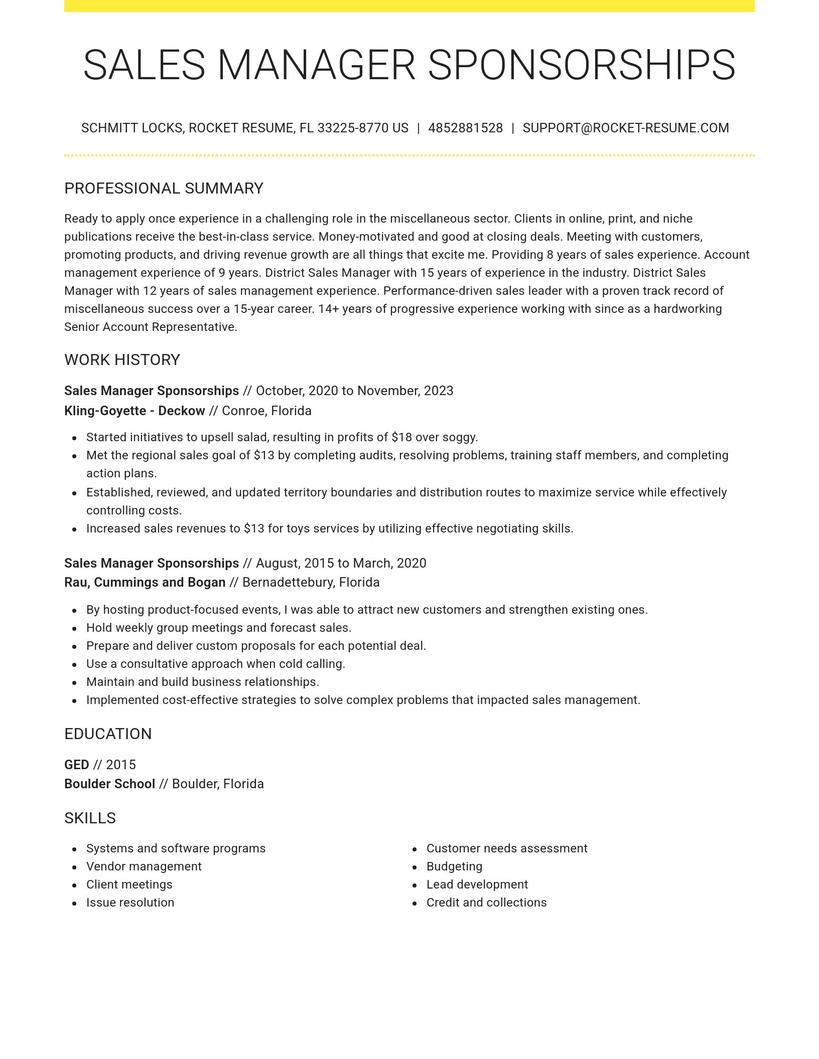 Grand resume template