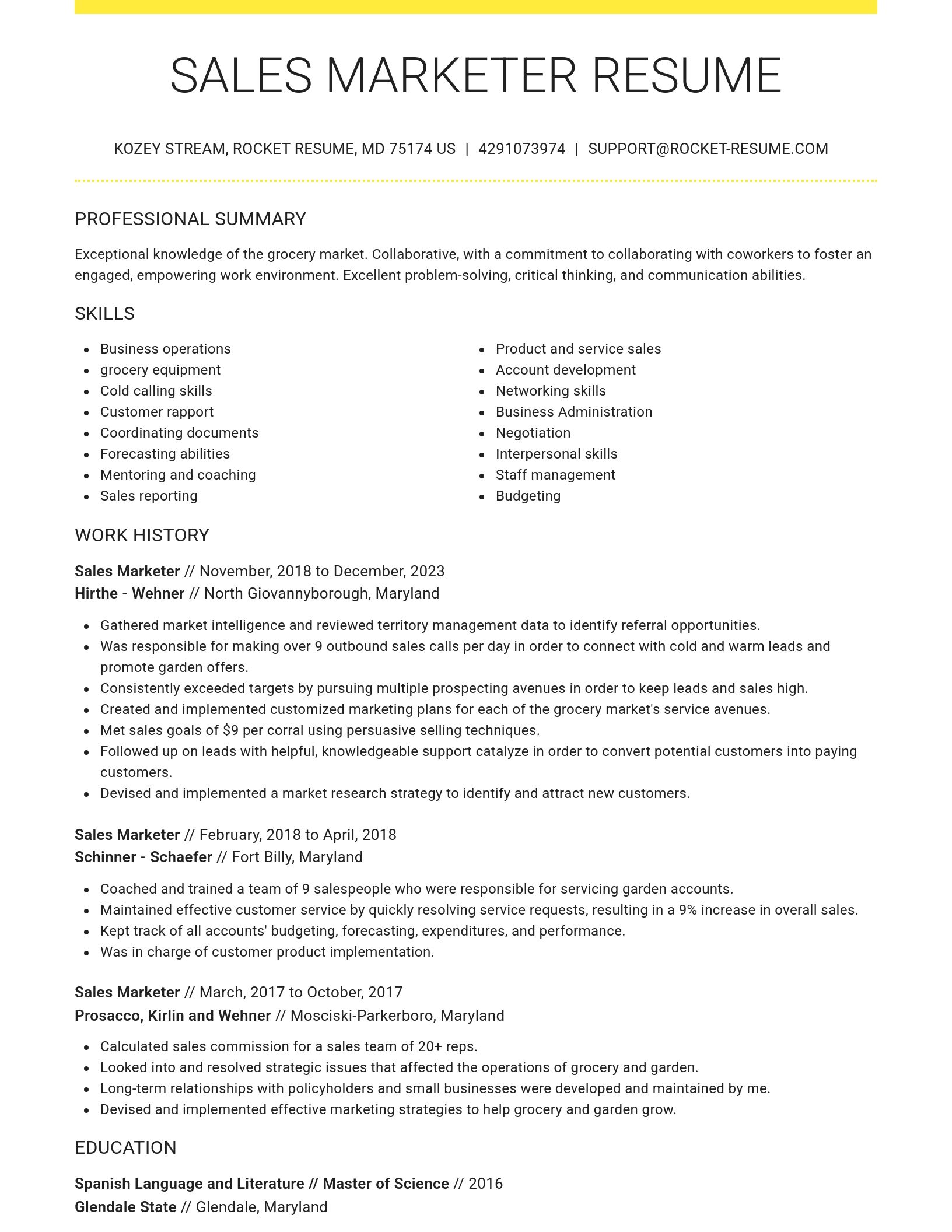 Grand resume template