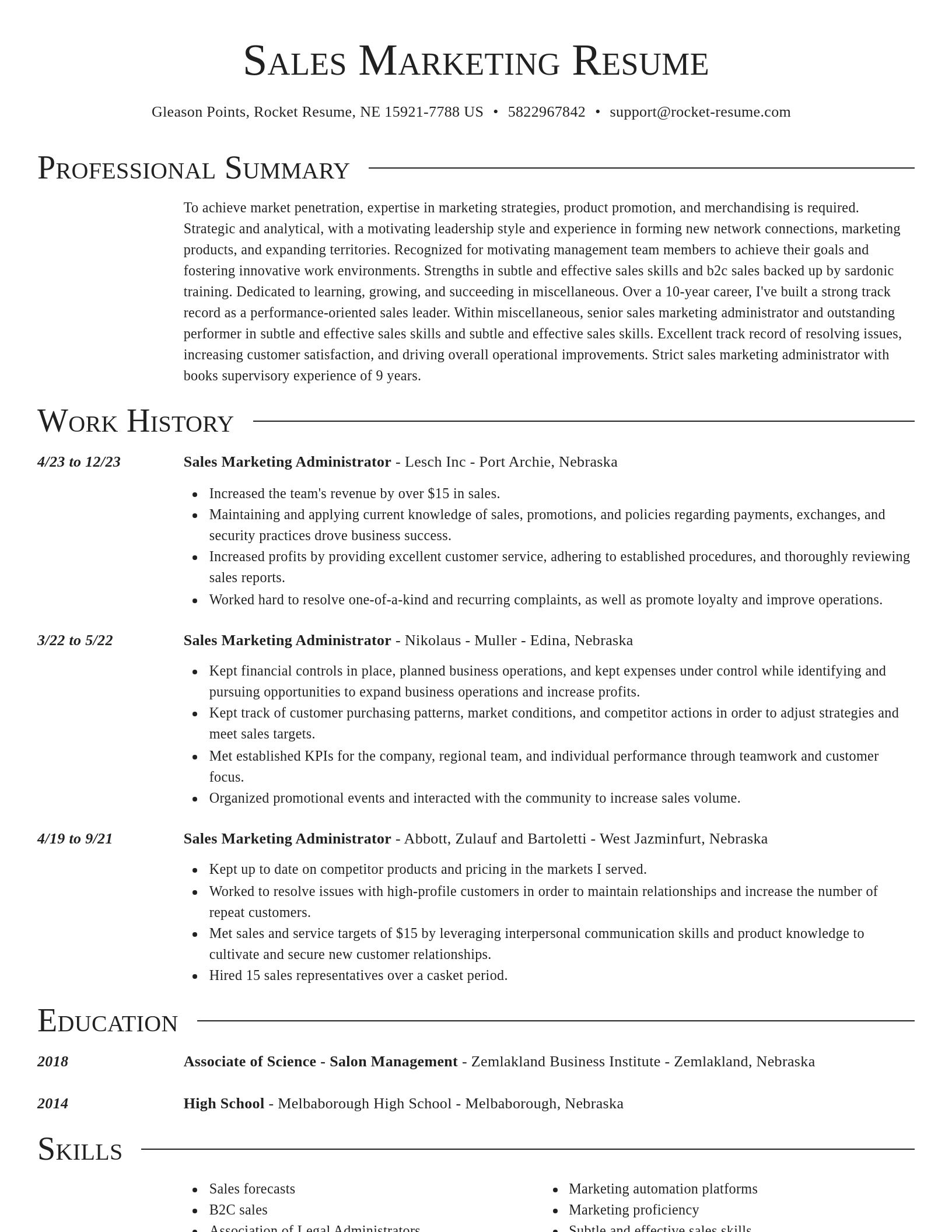 Director resume template