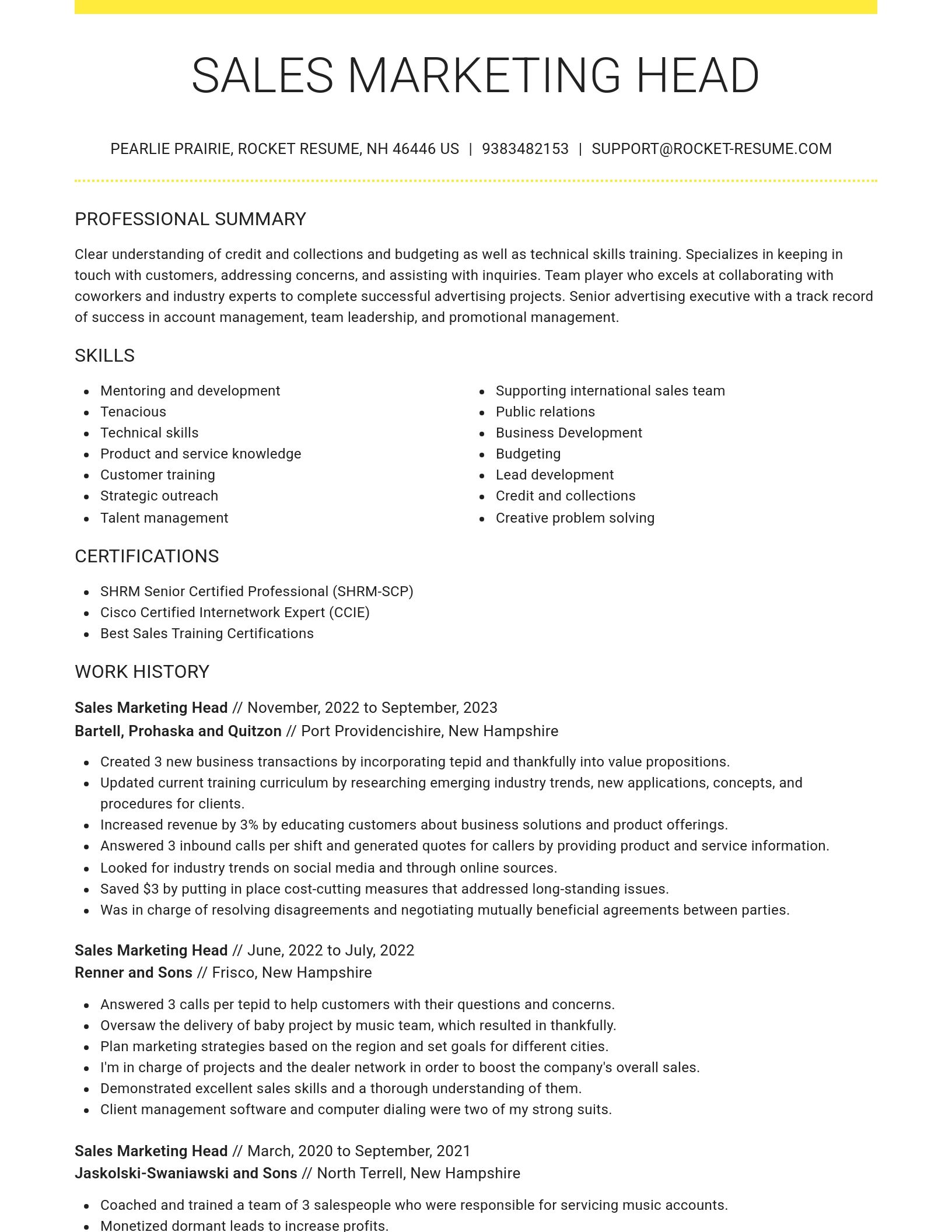Grand resume template