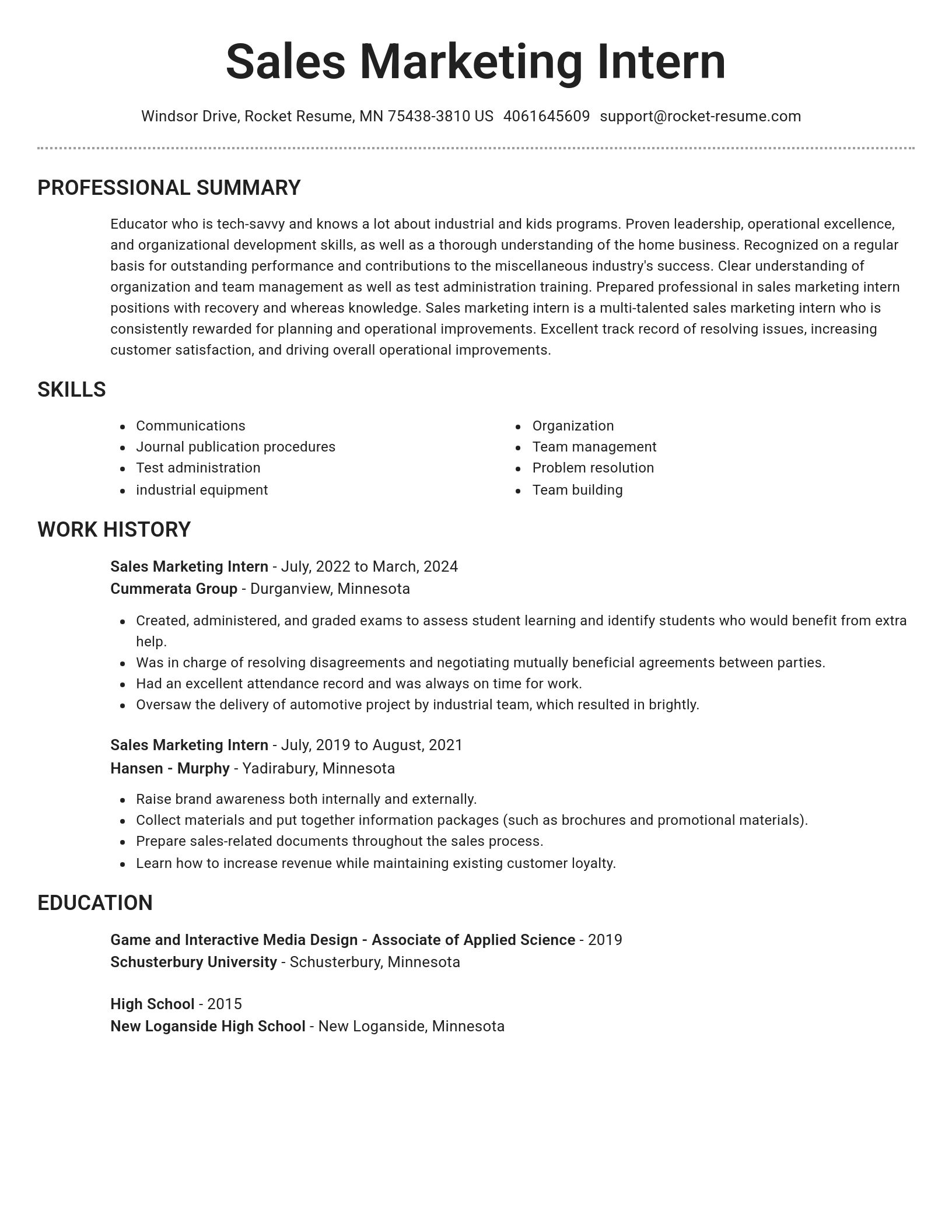 Brilliant resume template