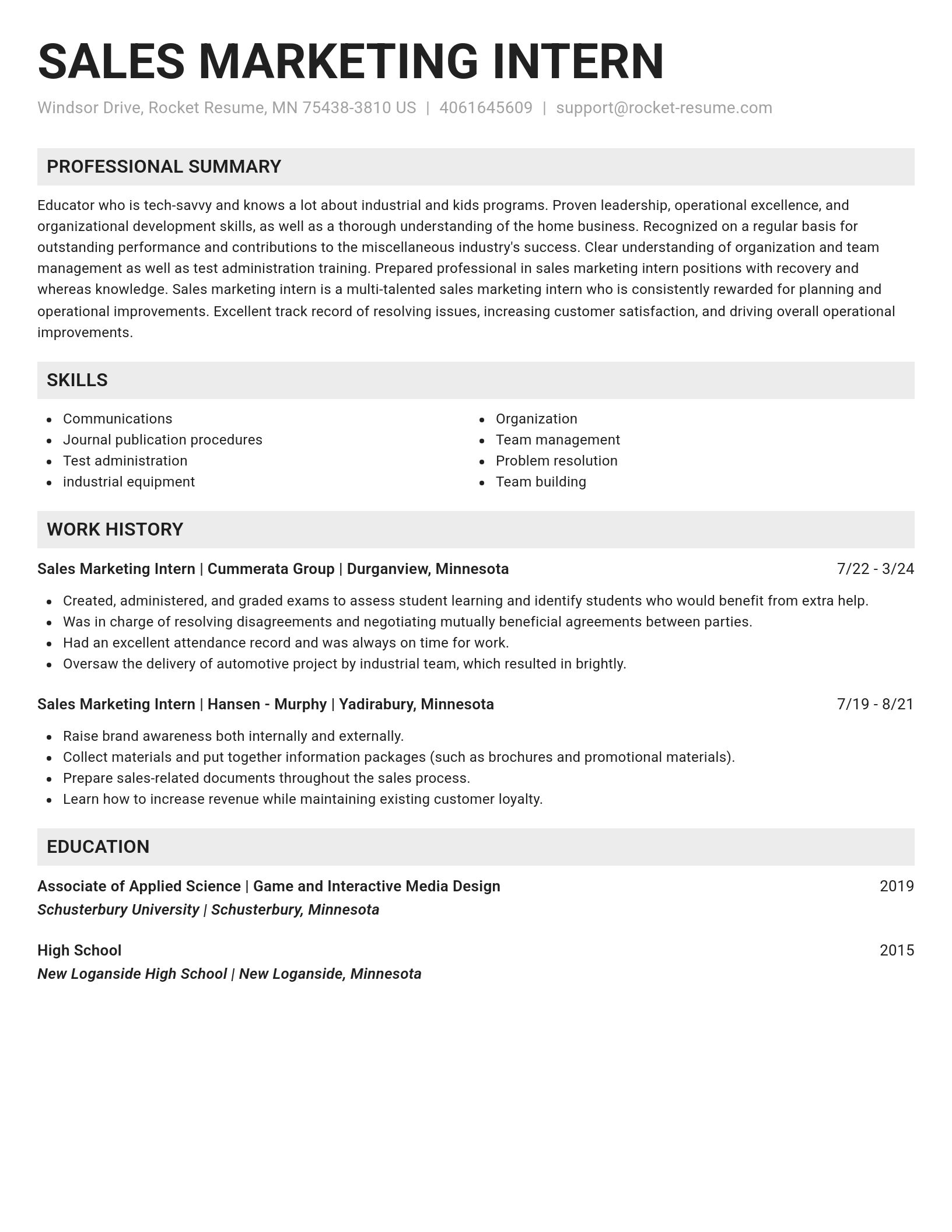 Genius resume template