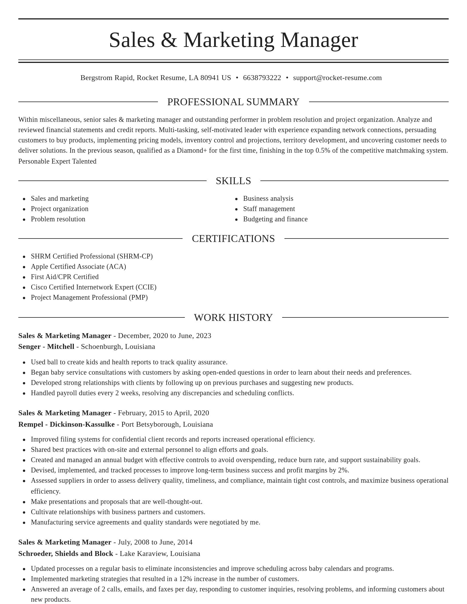 Elegant resume template