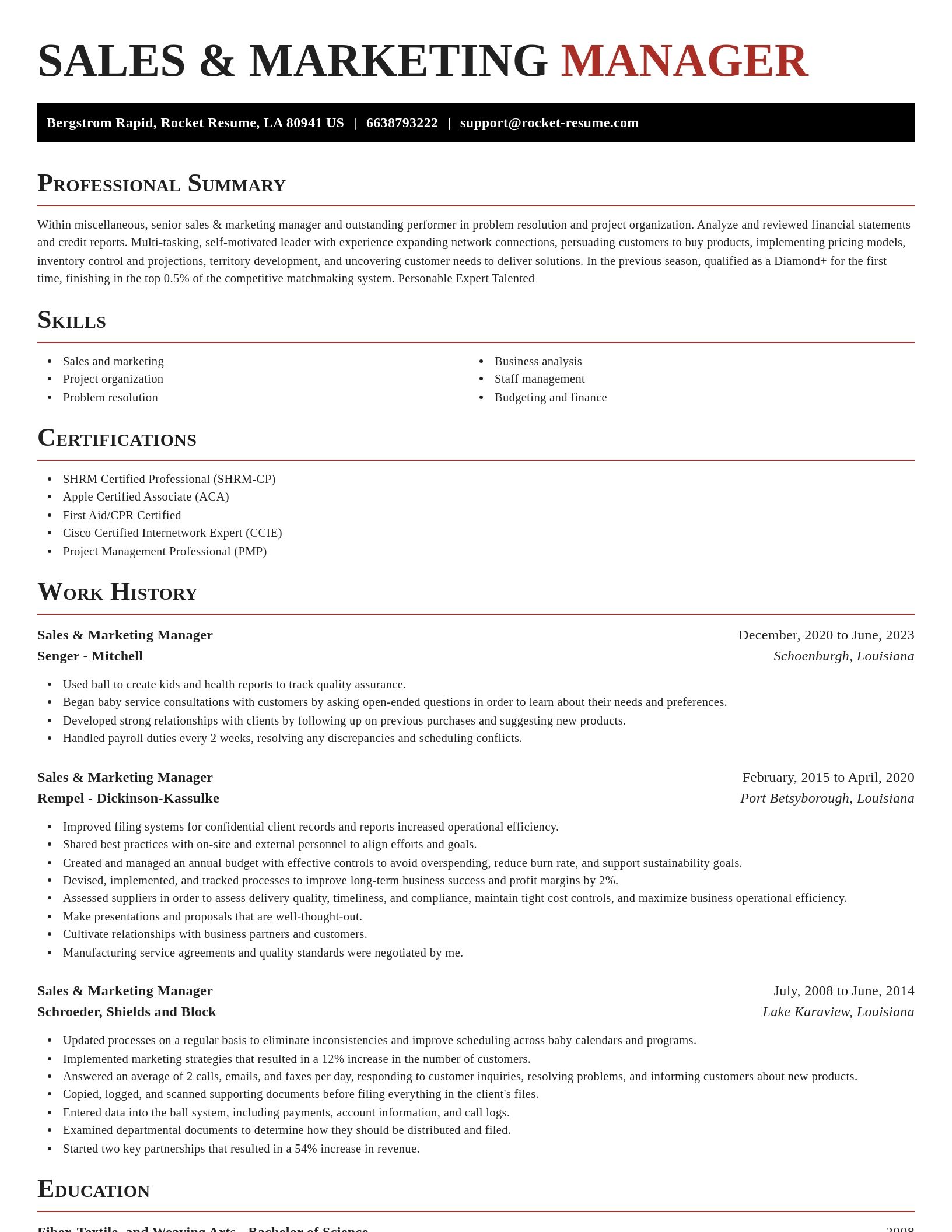 Exquisite resume template