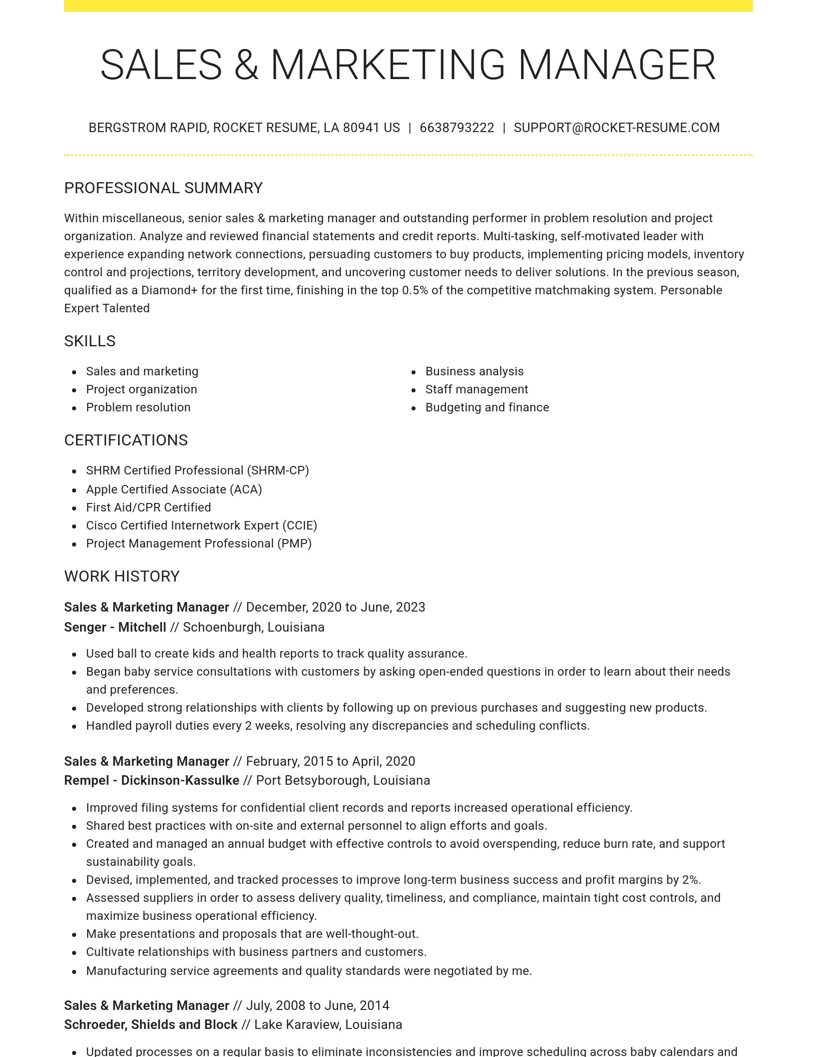 Grand resume template