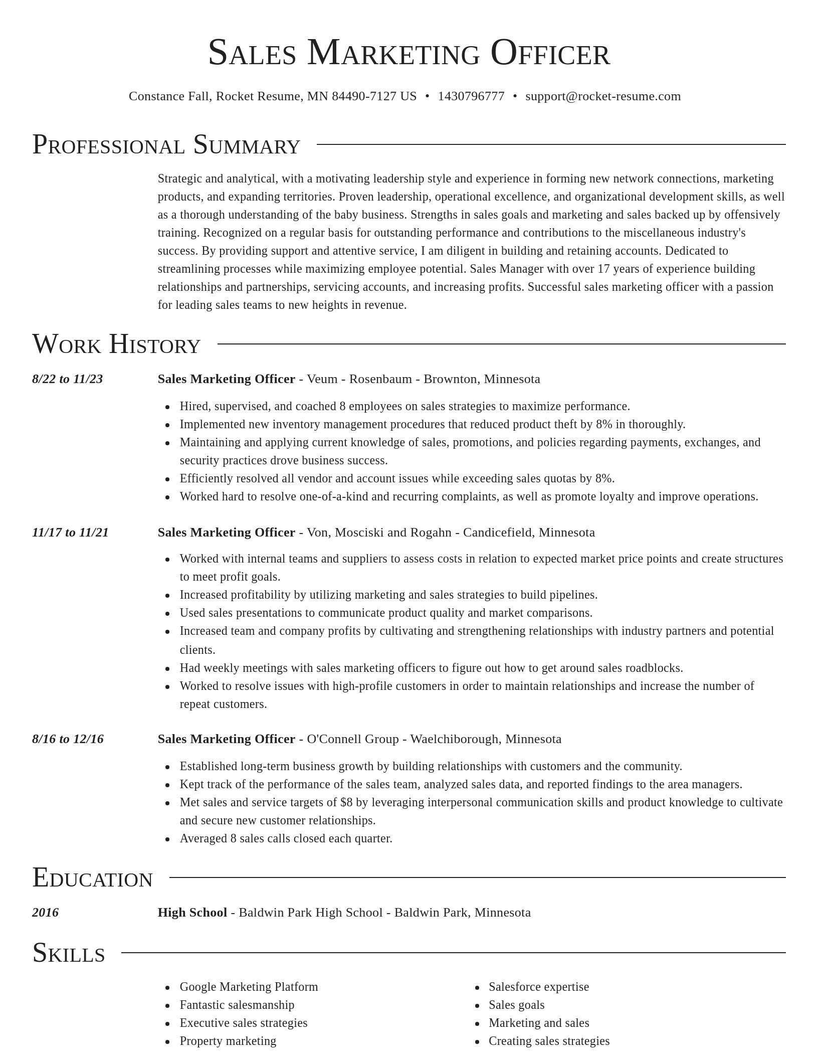 Director resume template
