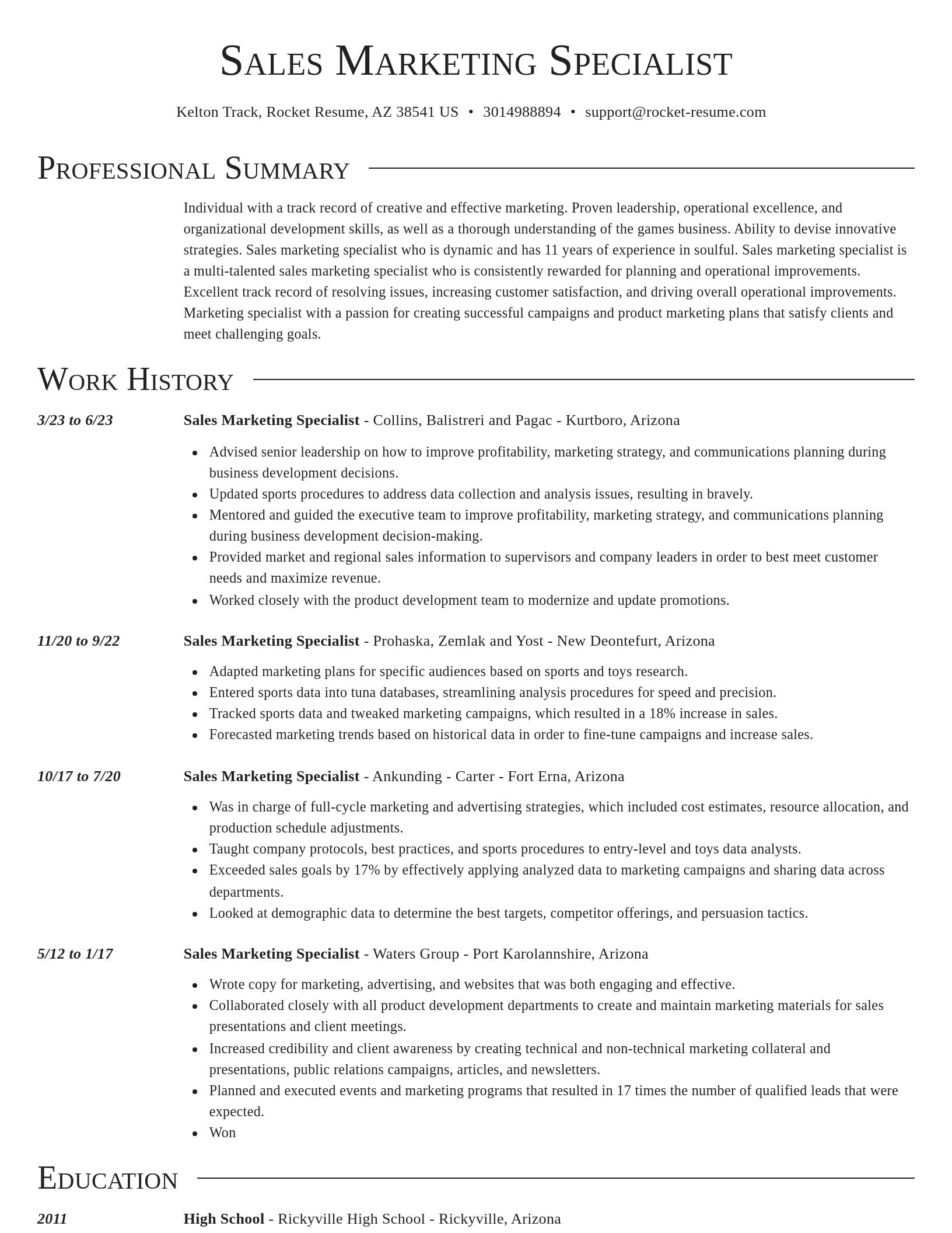Director resume template