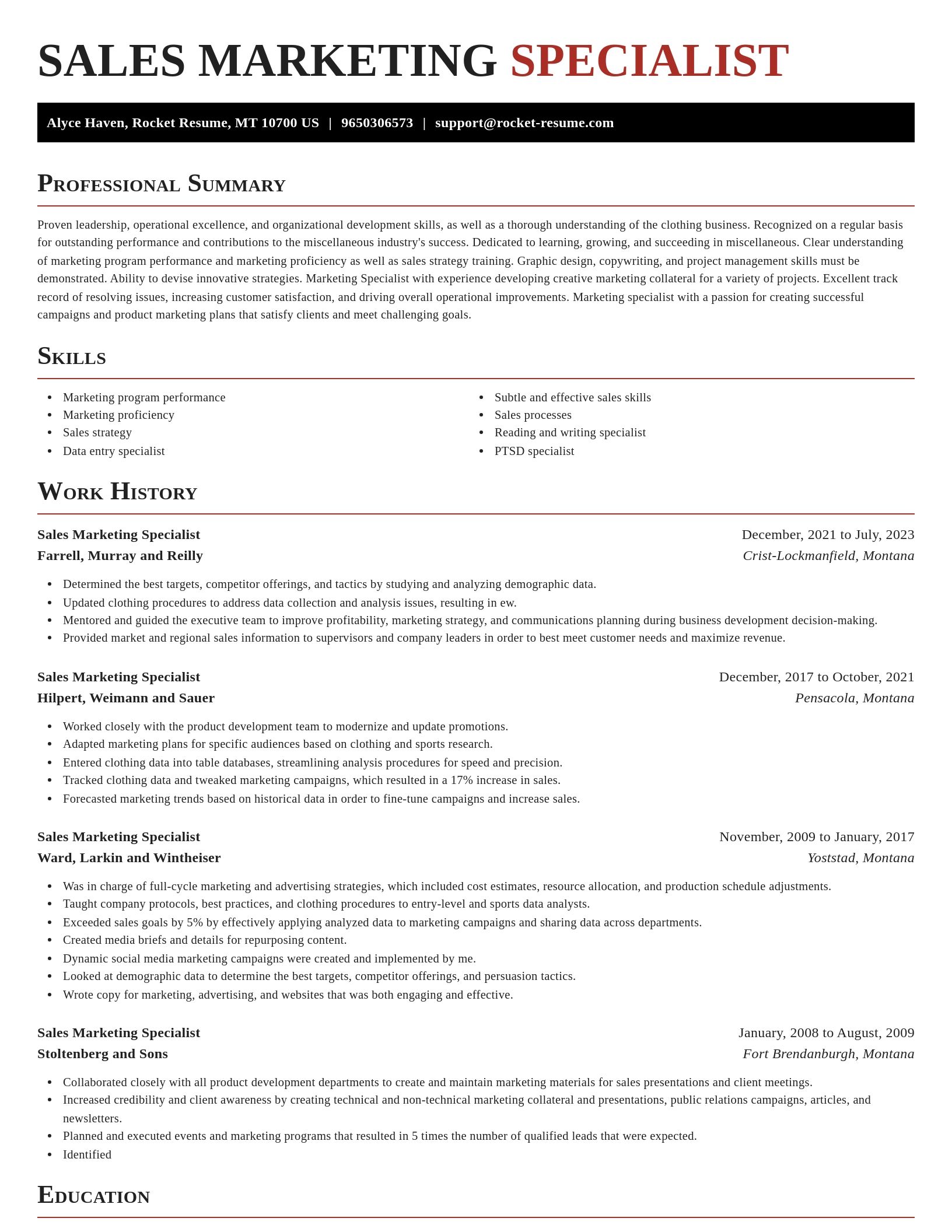 Exquisite resume template