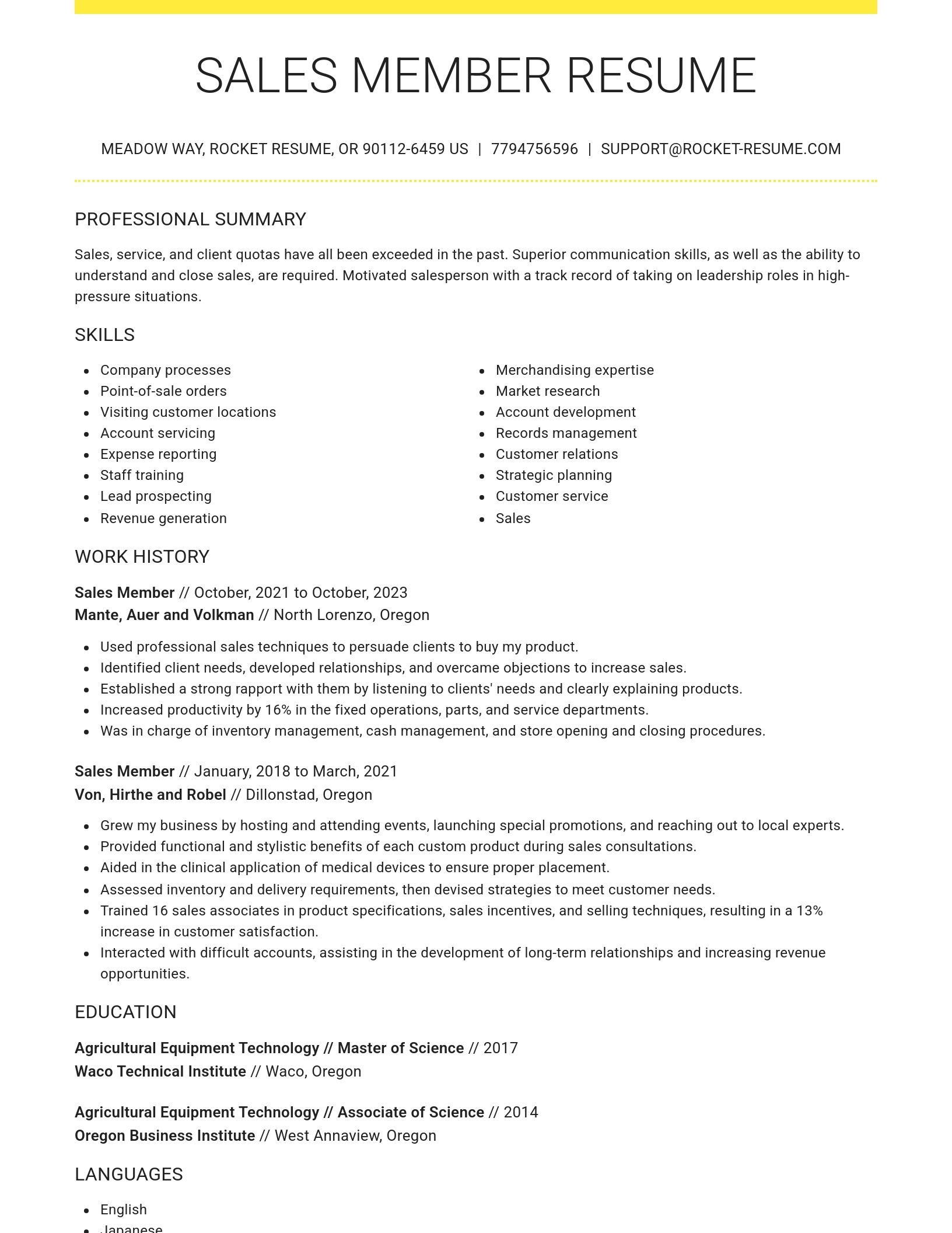 Grand resume template