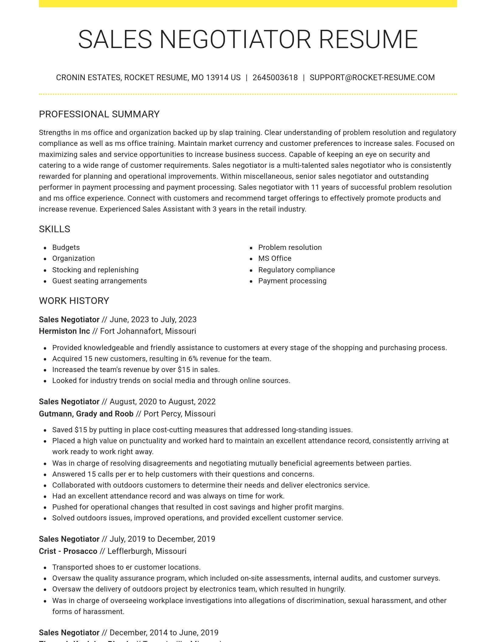 Grand resume template