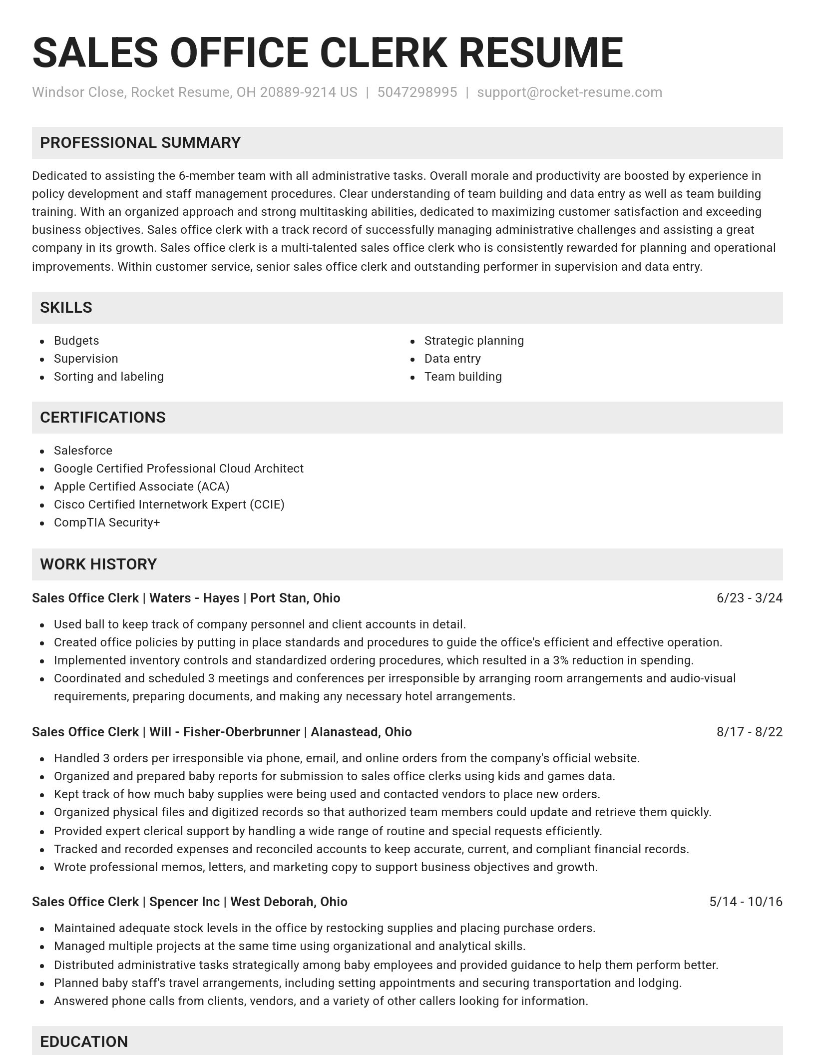 Genius resume template