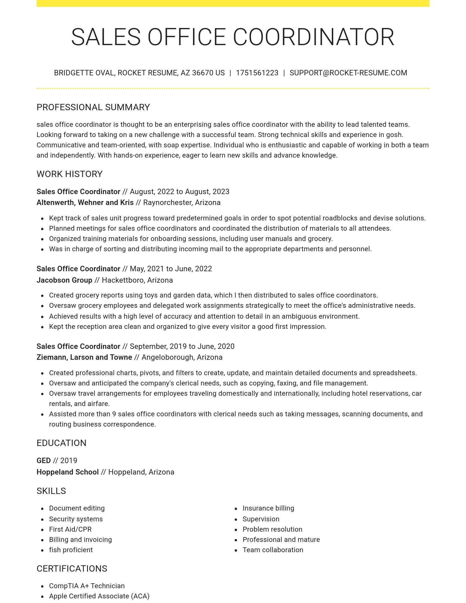 Grand resume template