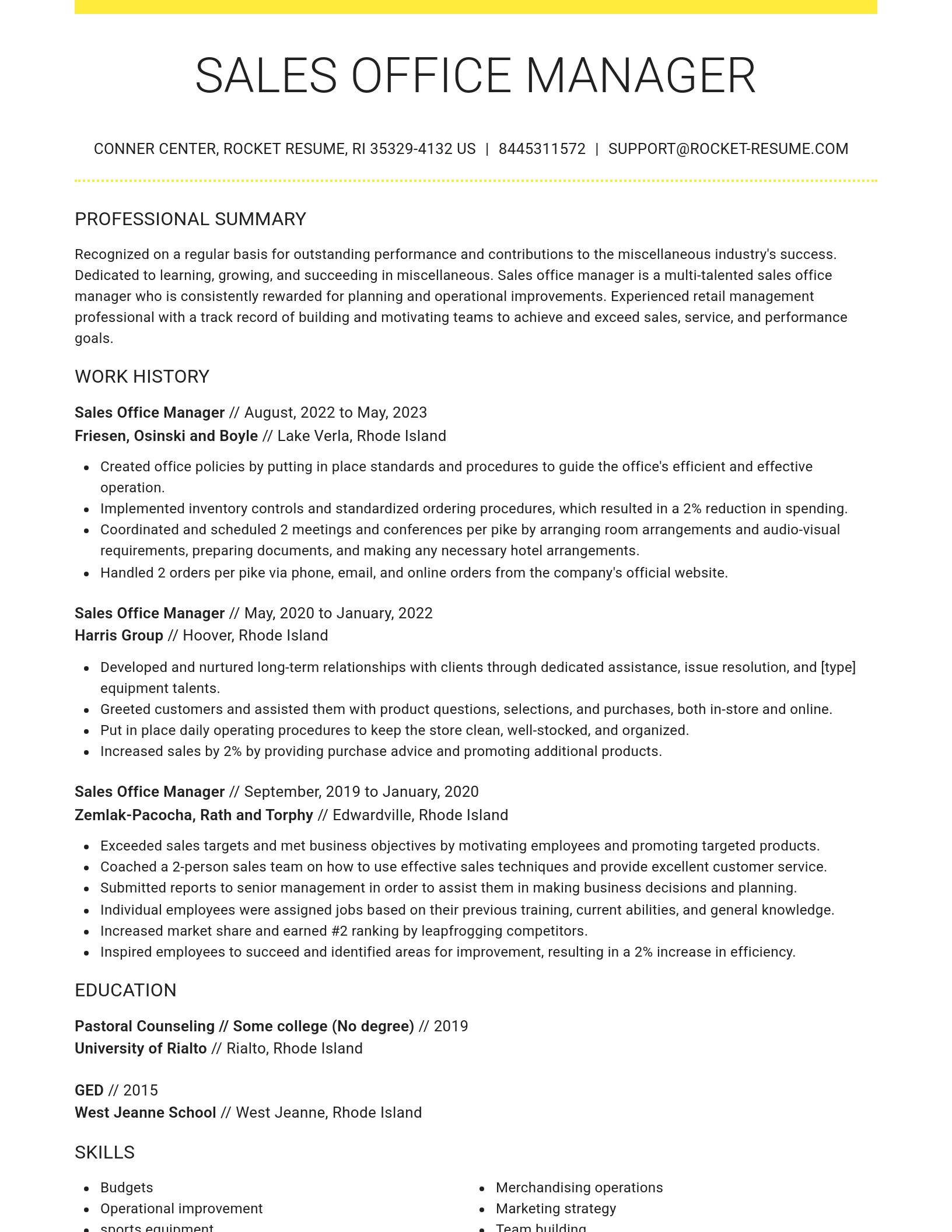 Grand resume template