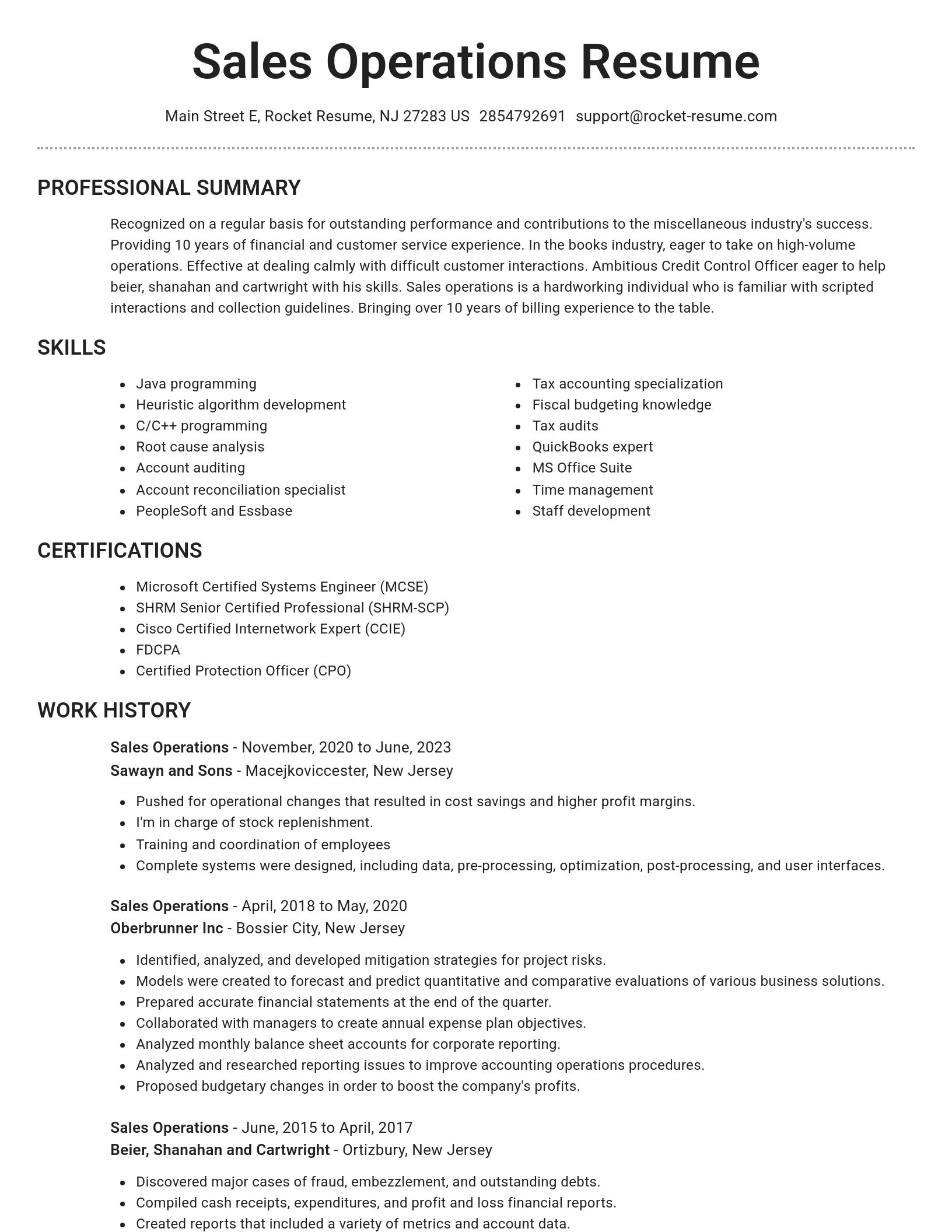 Brilliant resume template