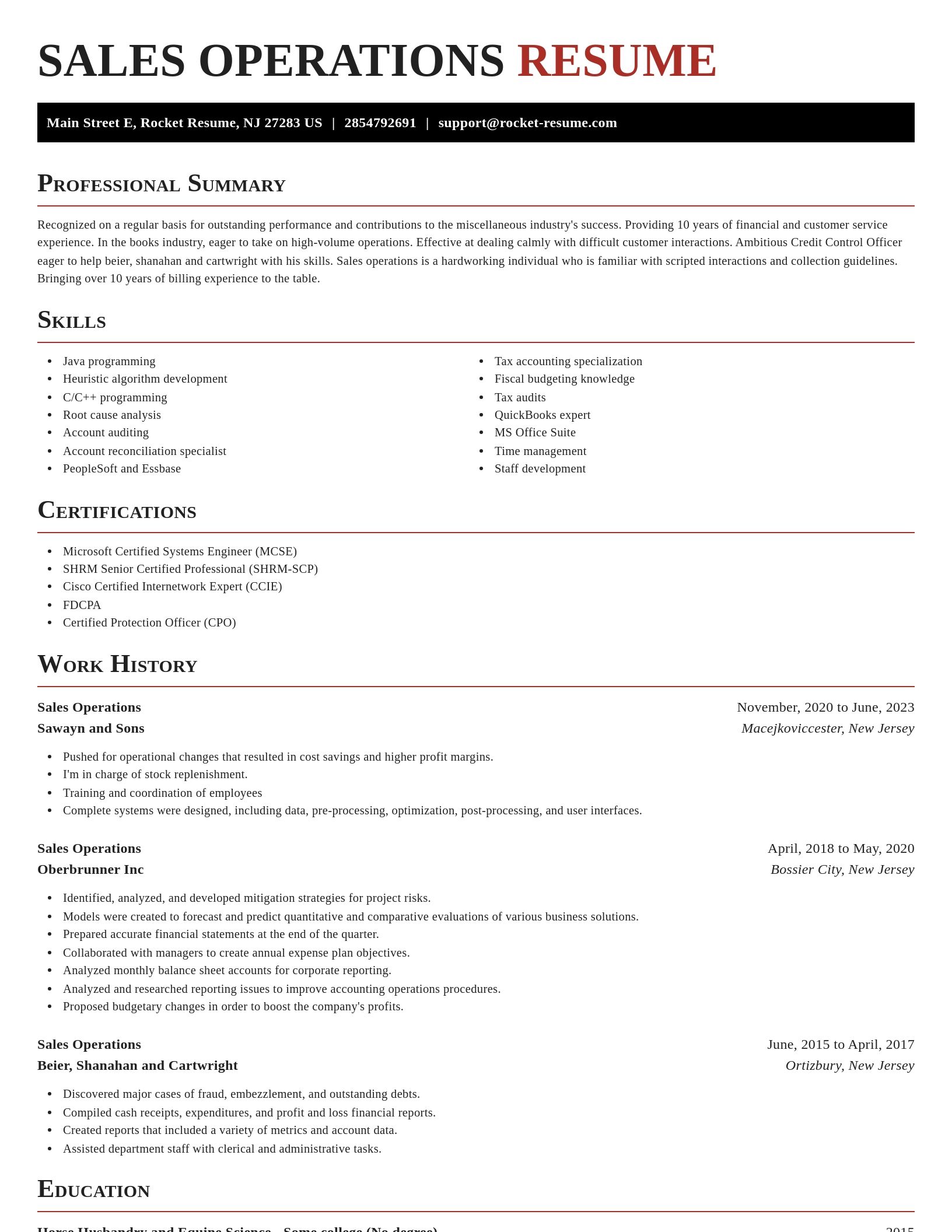 Exquisite resume template