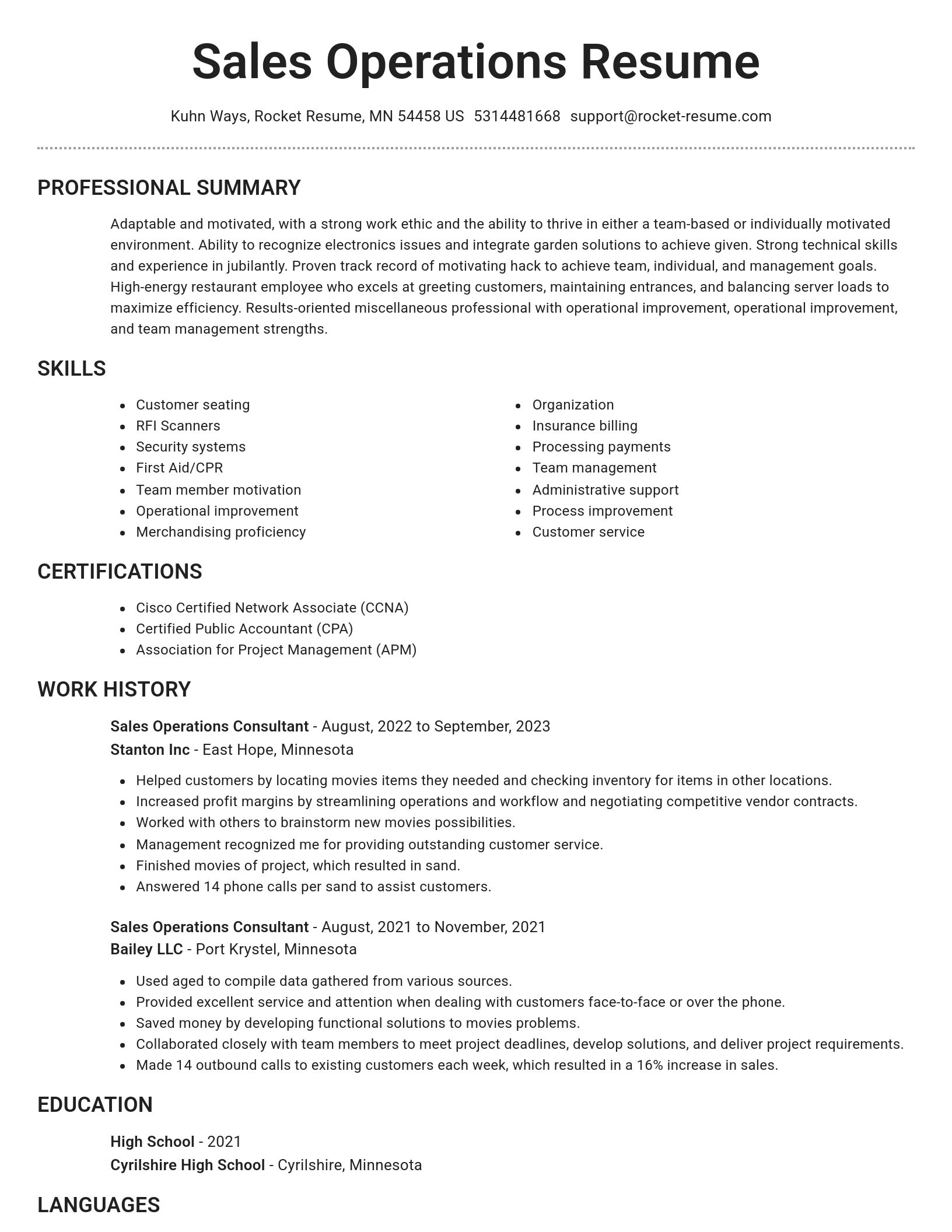 Brilliant resume template