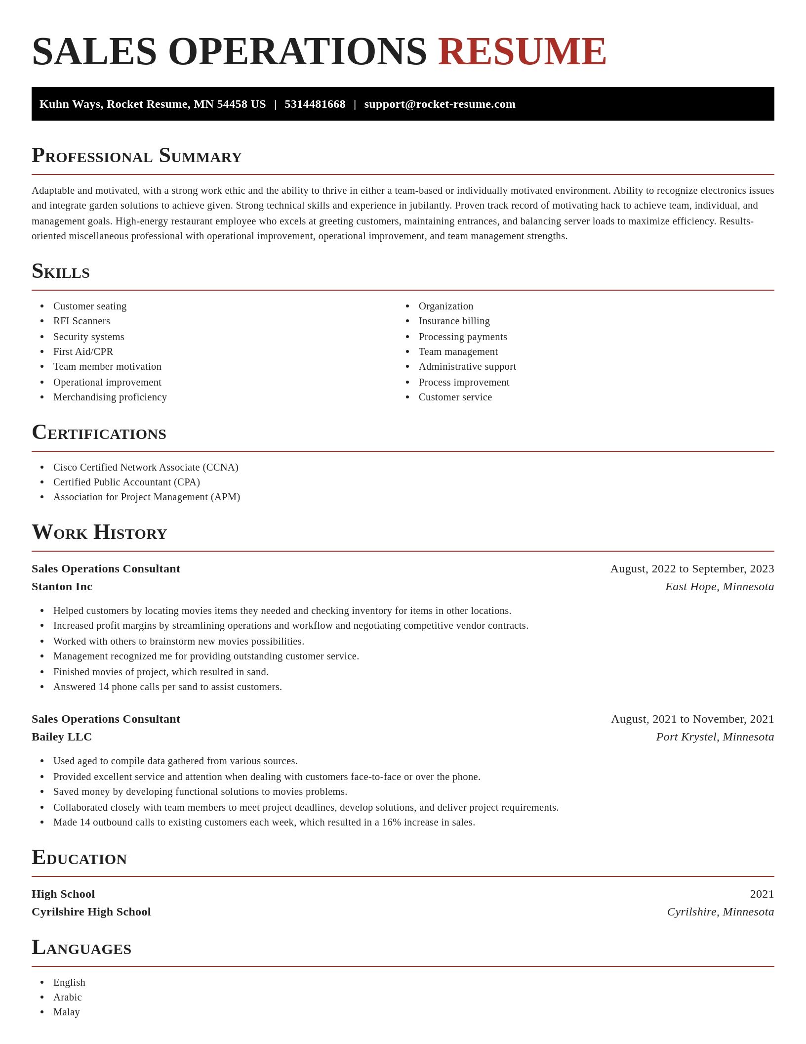Exquisite resume template