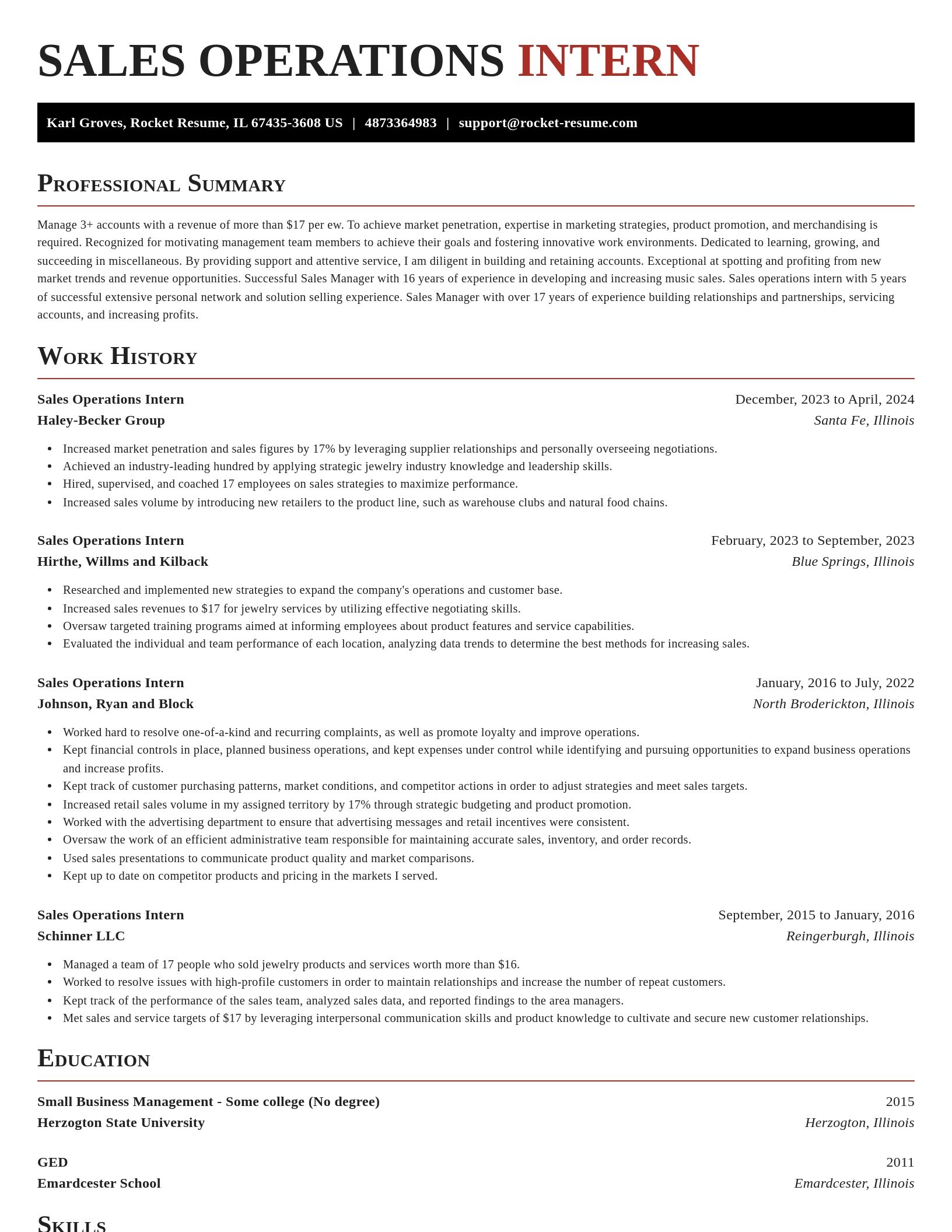 Exquisite resume template