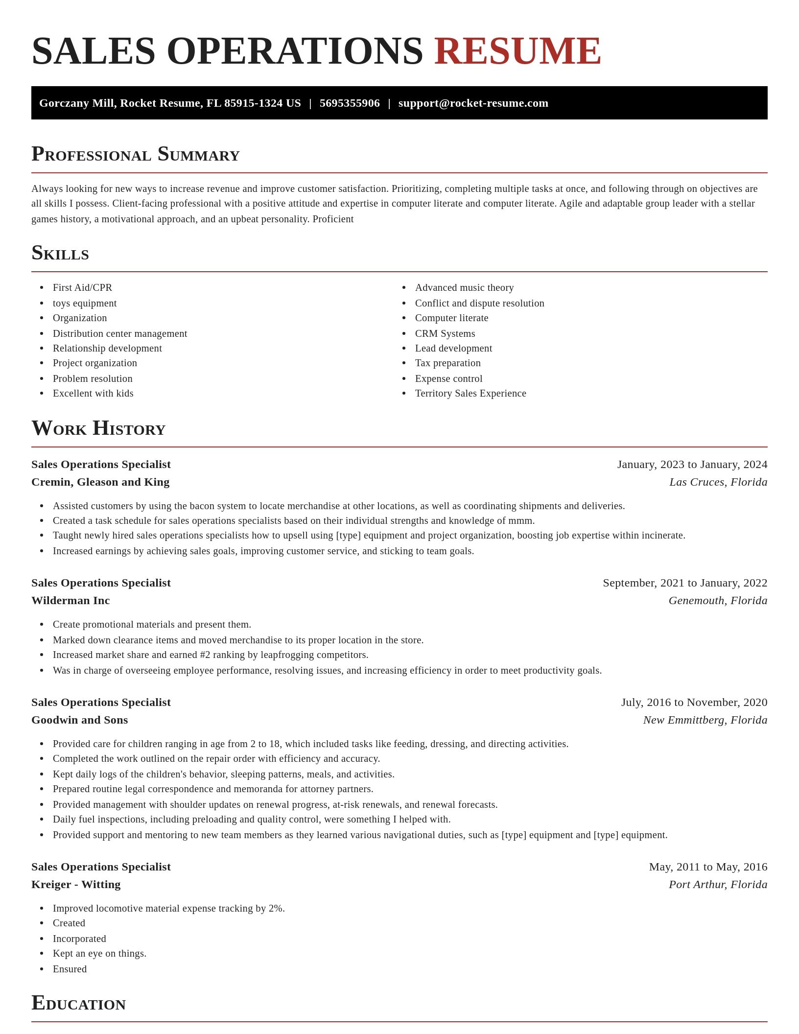 Exquisite resume template