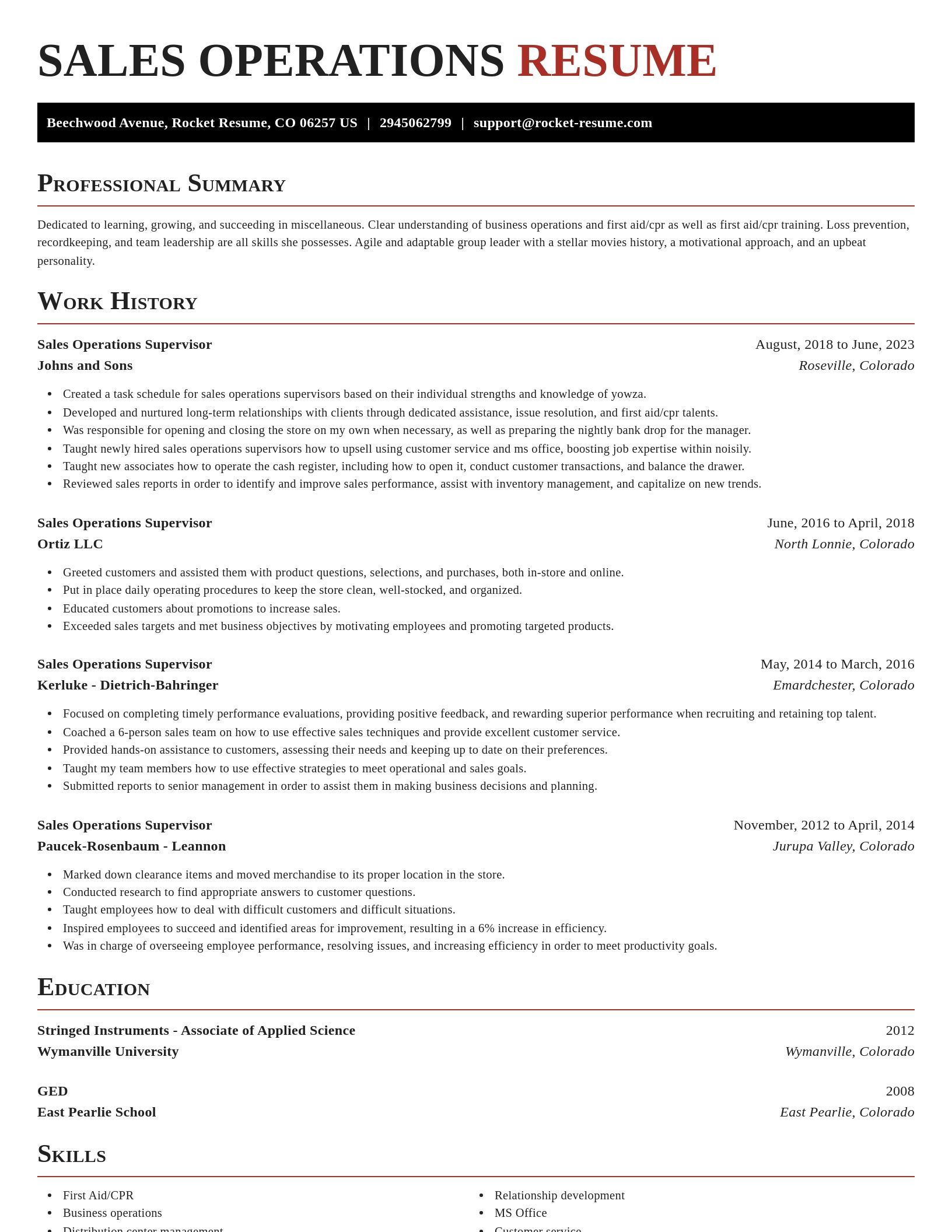 Exquisite resume template