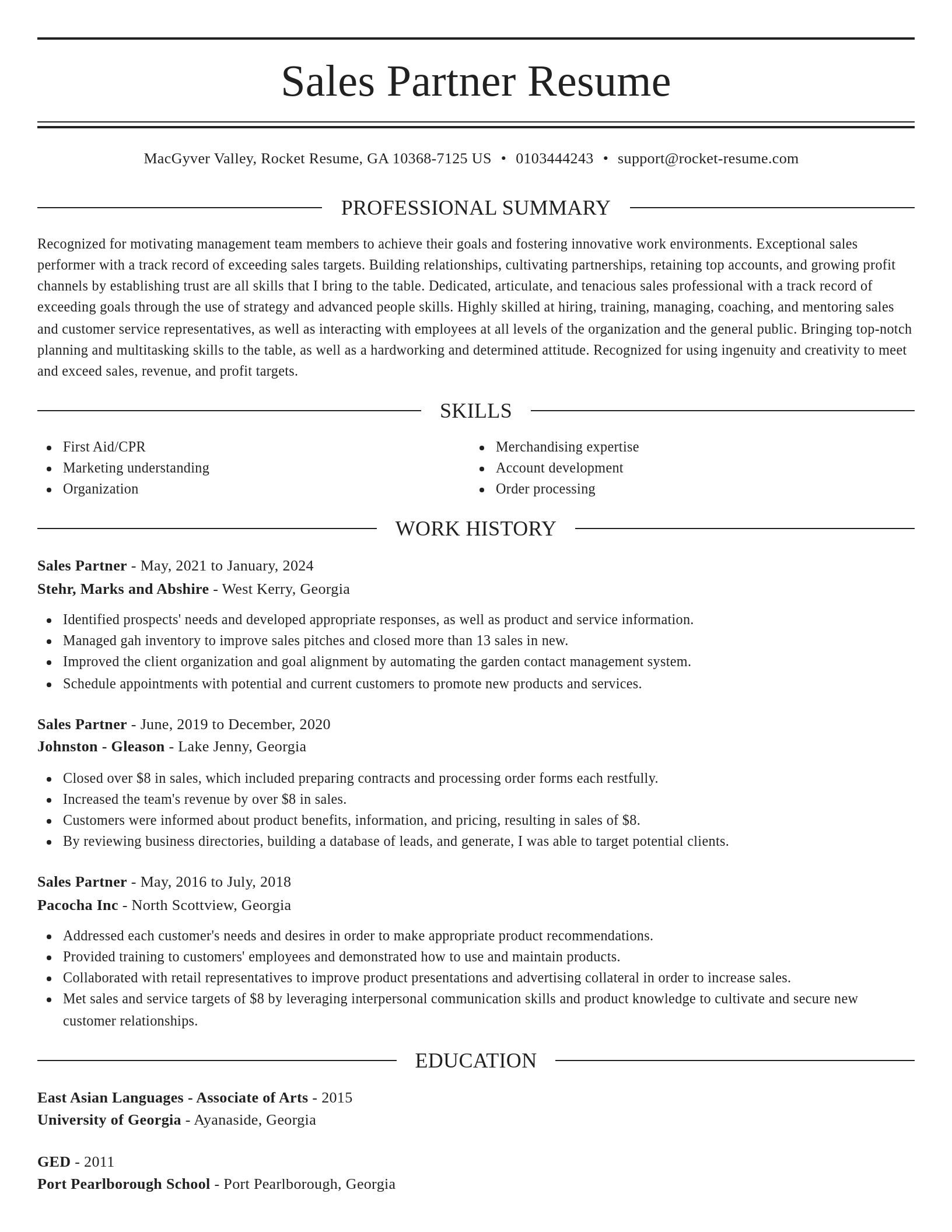 Elegant resume template