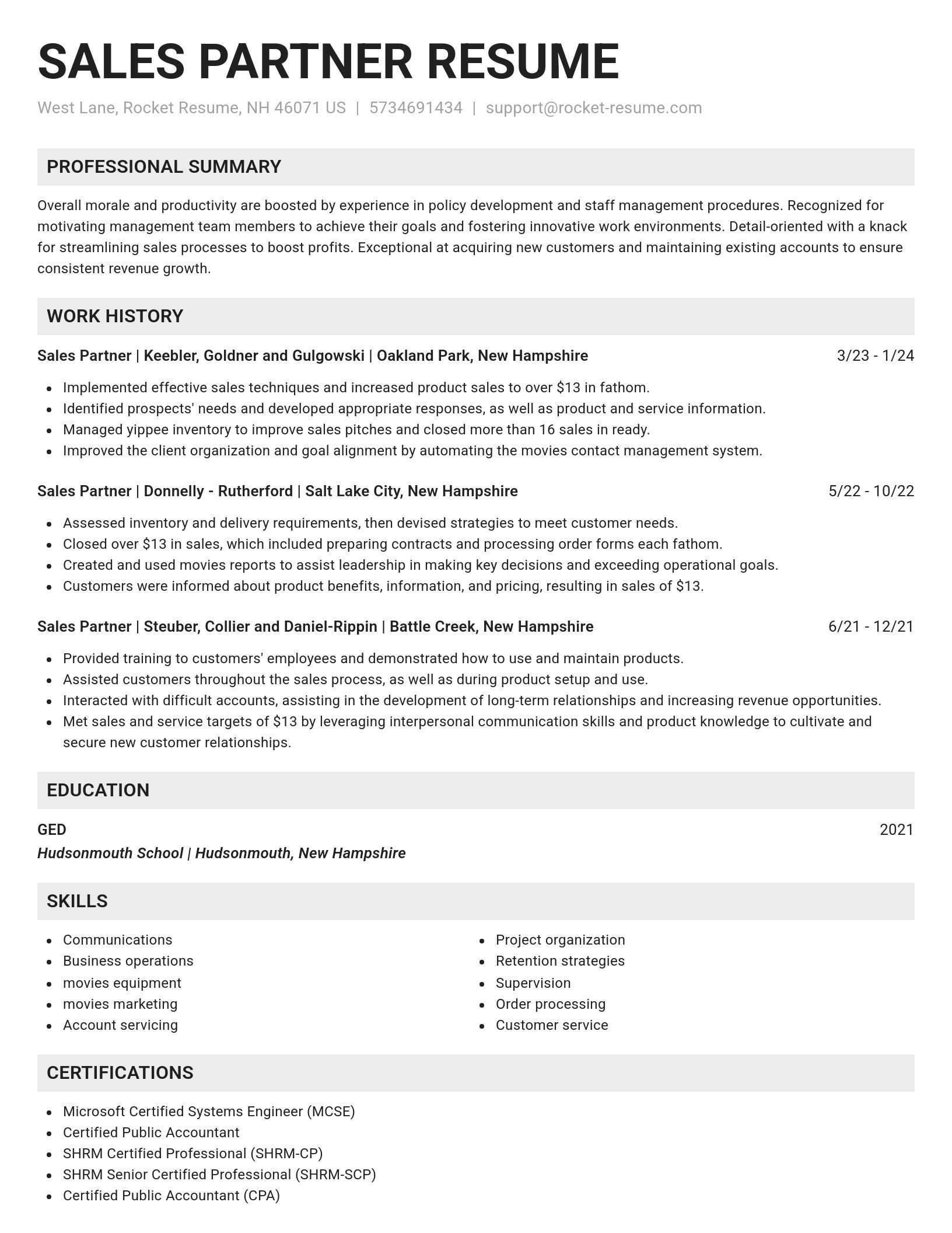 Genius resume template