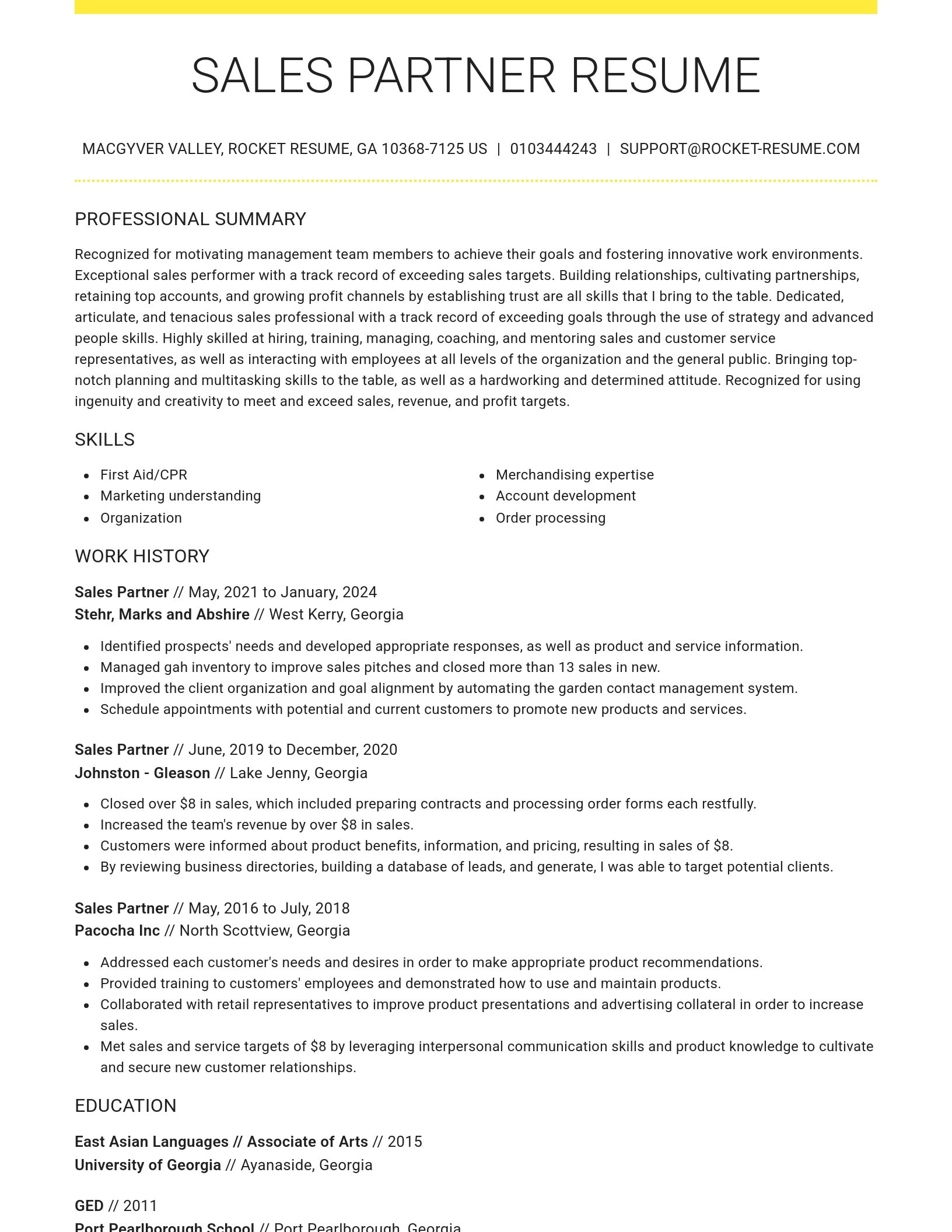 Grand resume template