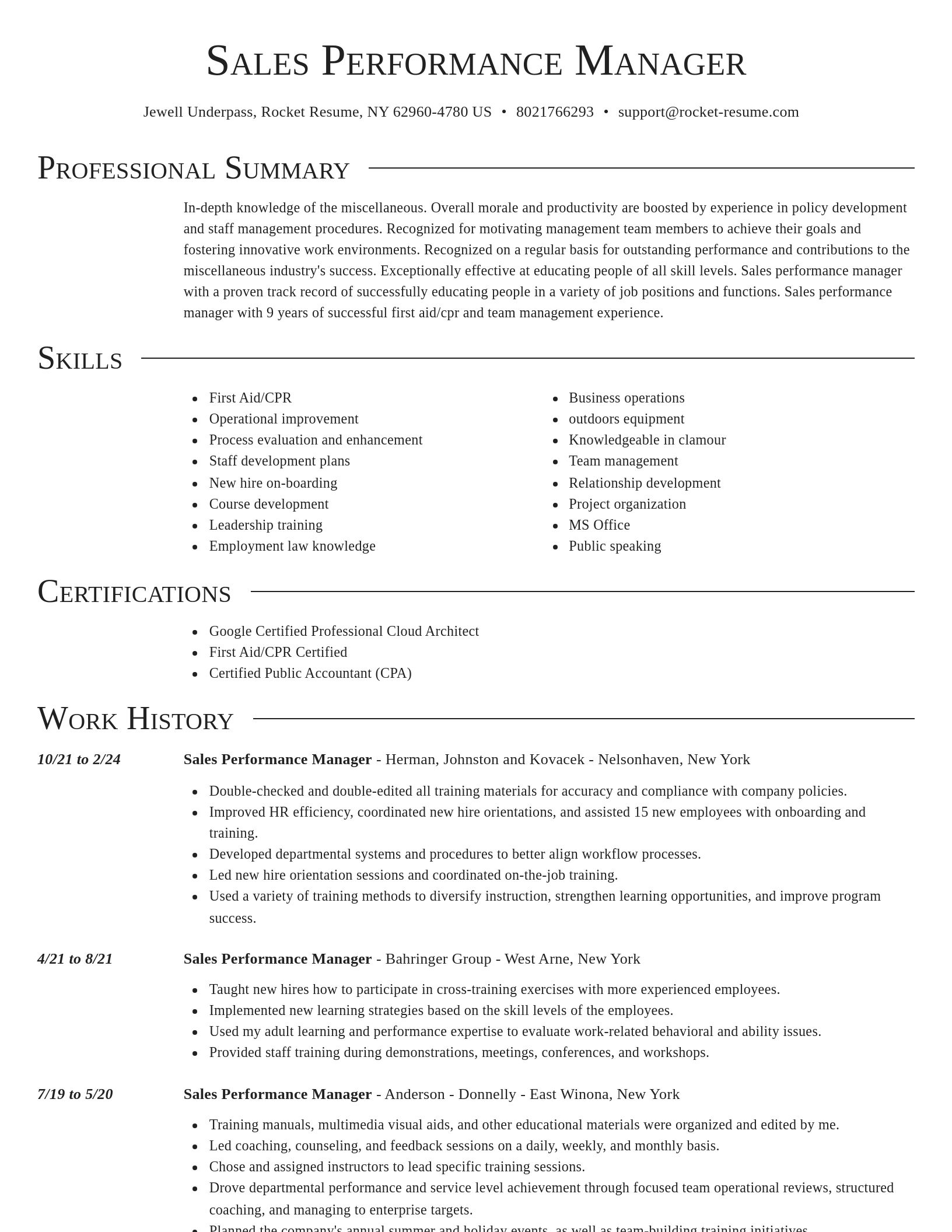 Director resume template