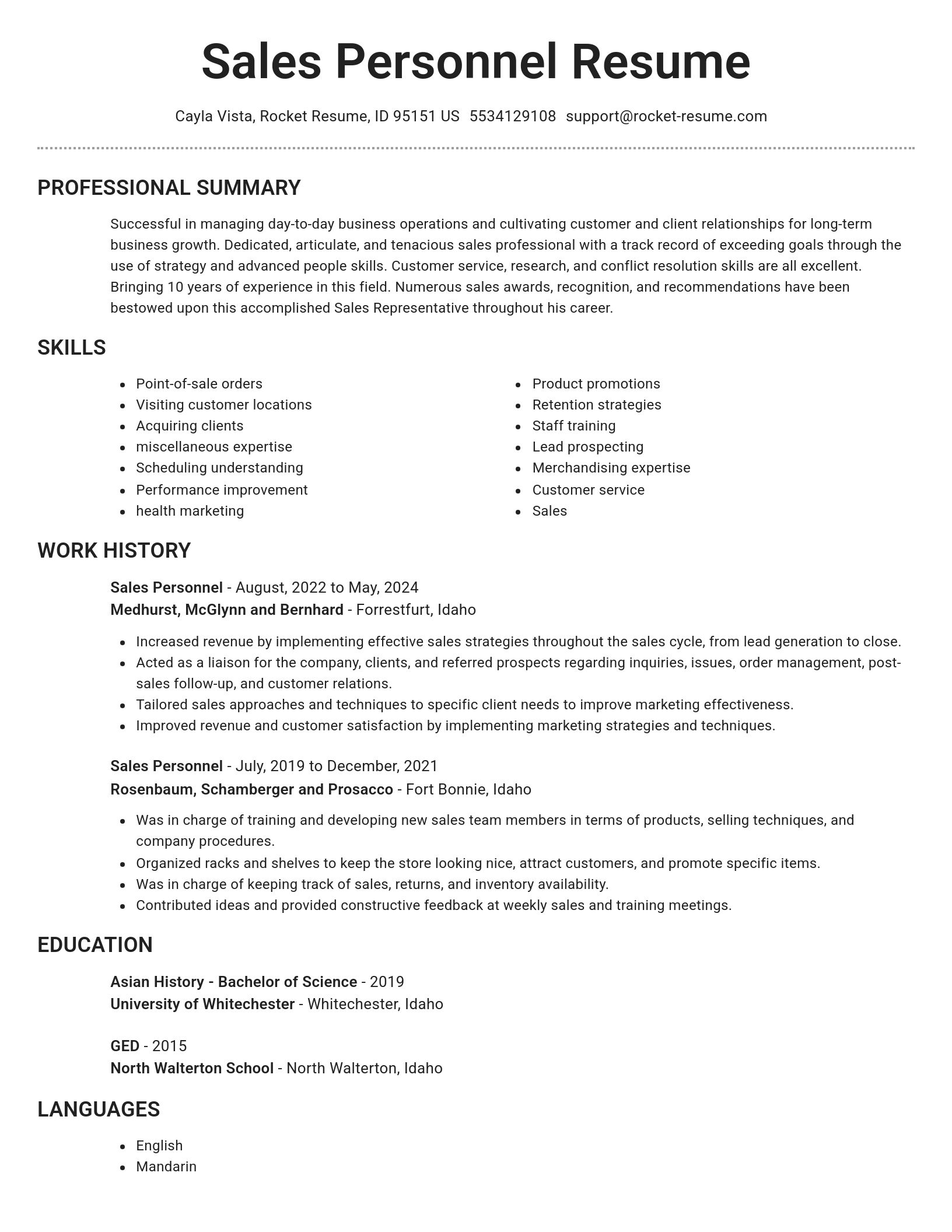 Brilliant resume template