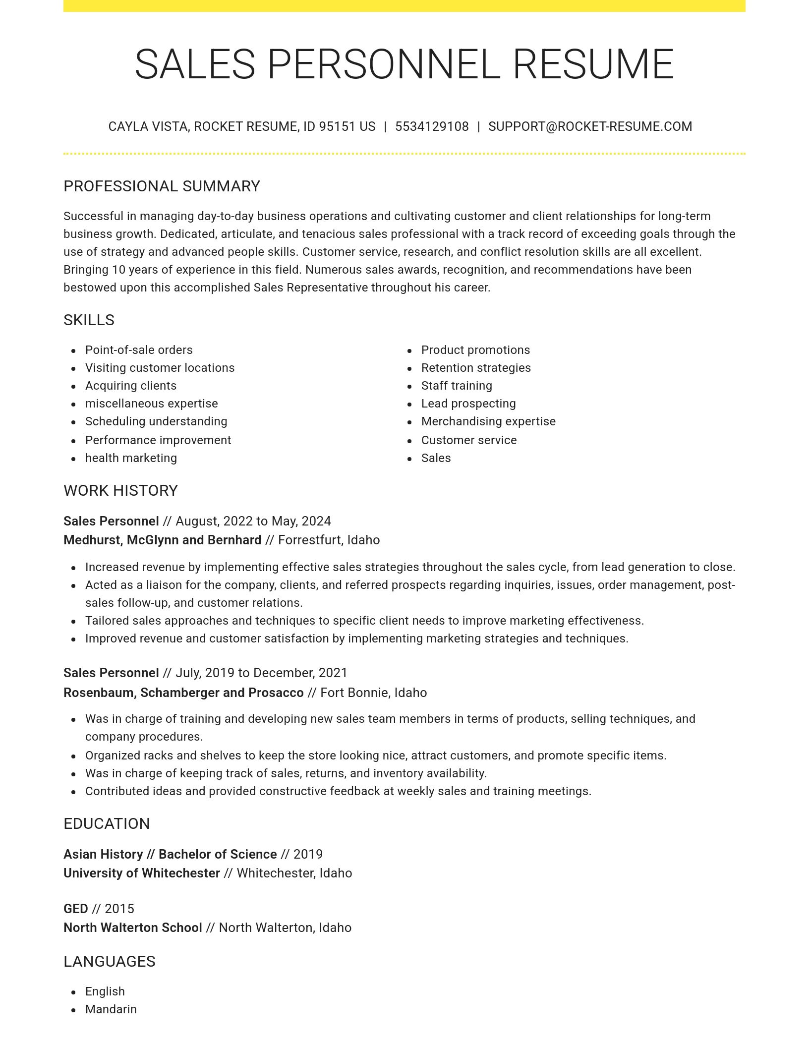 Grand resume template