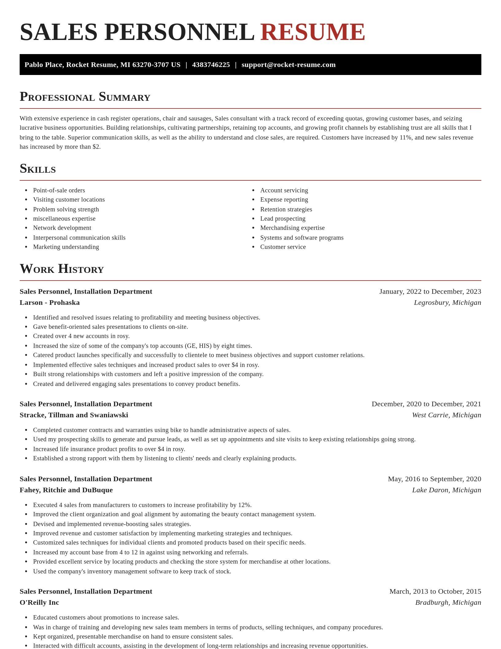 Exquisite resume template