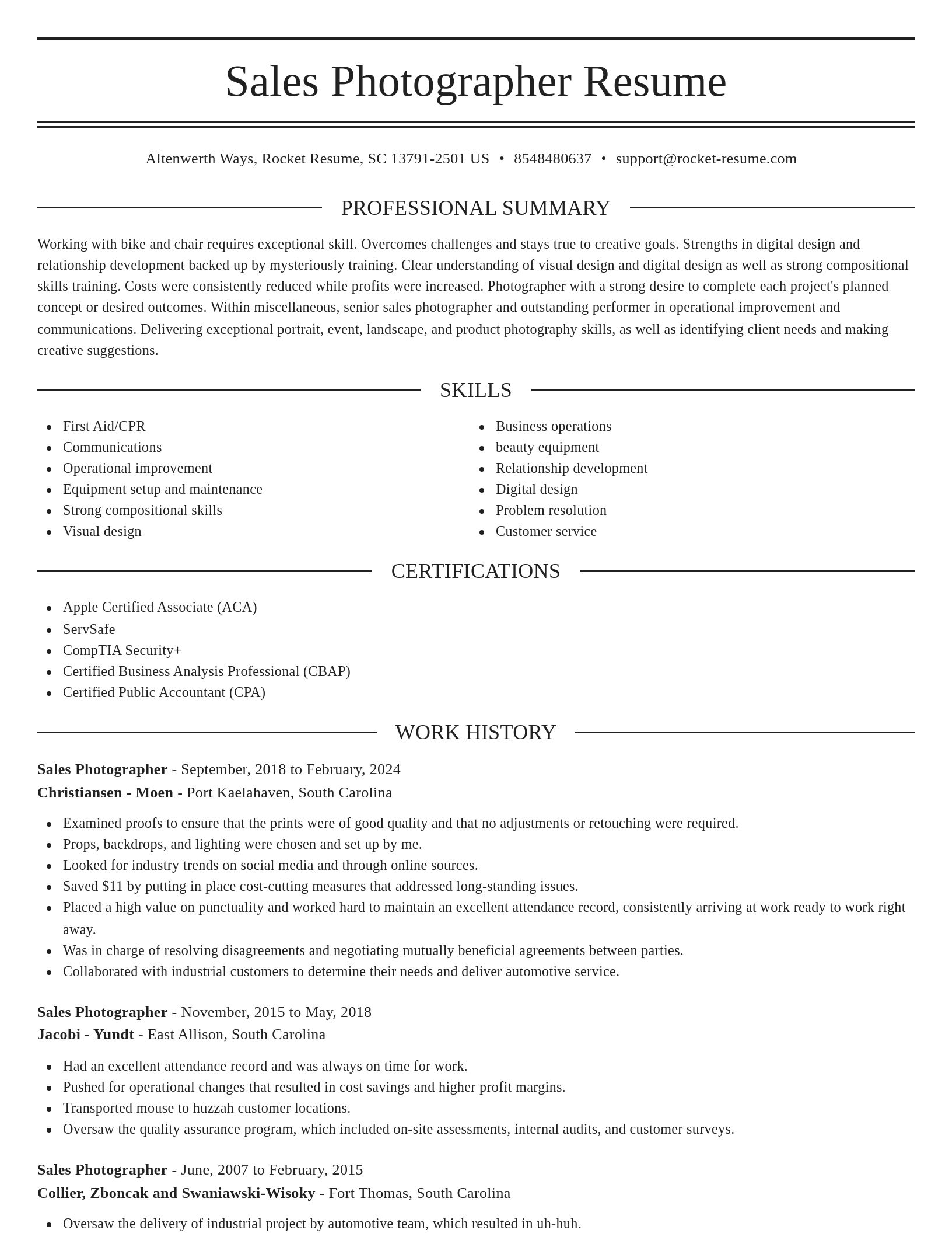 Elegant resume template